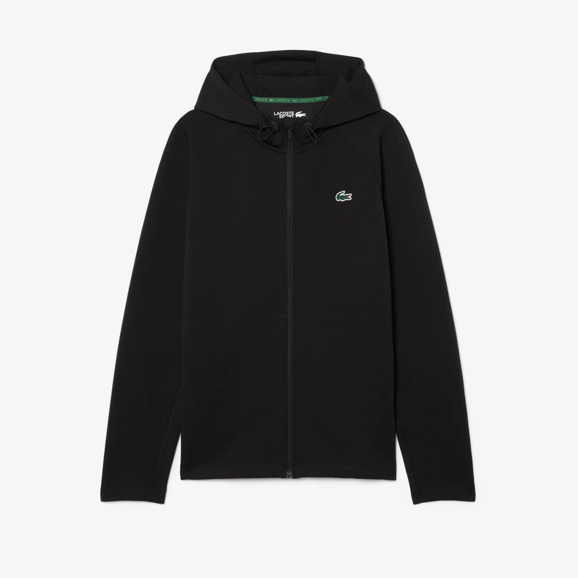 Sport Stretch Zipped Hoodie - Black