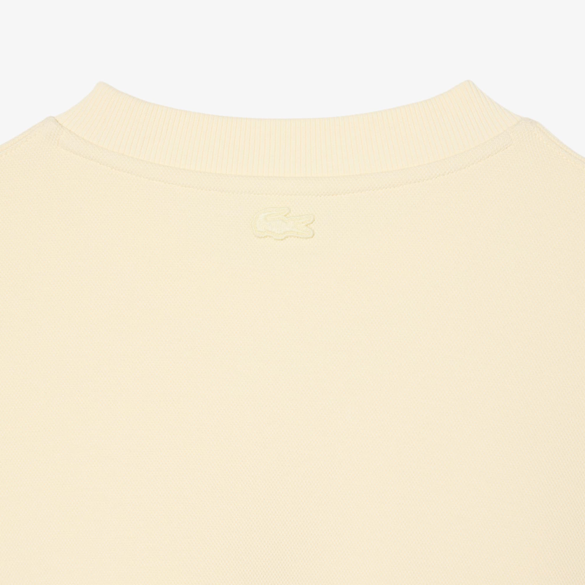 Double Face Piqué Badge Sweatshirt - Lemon Beige
