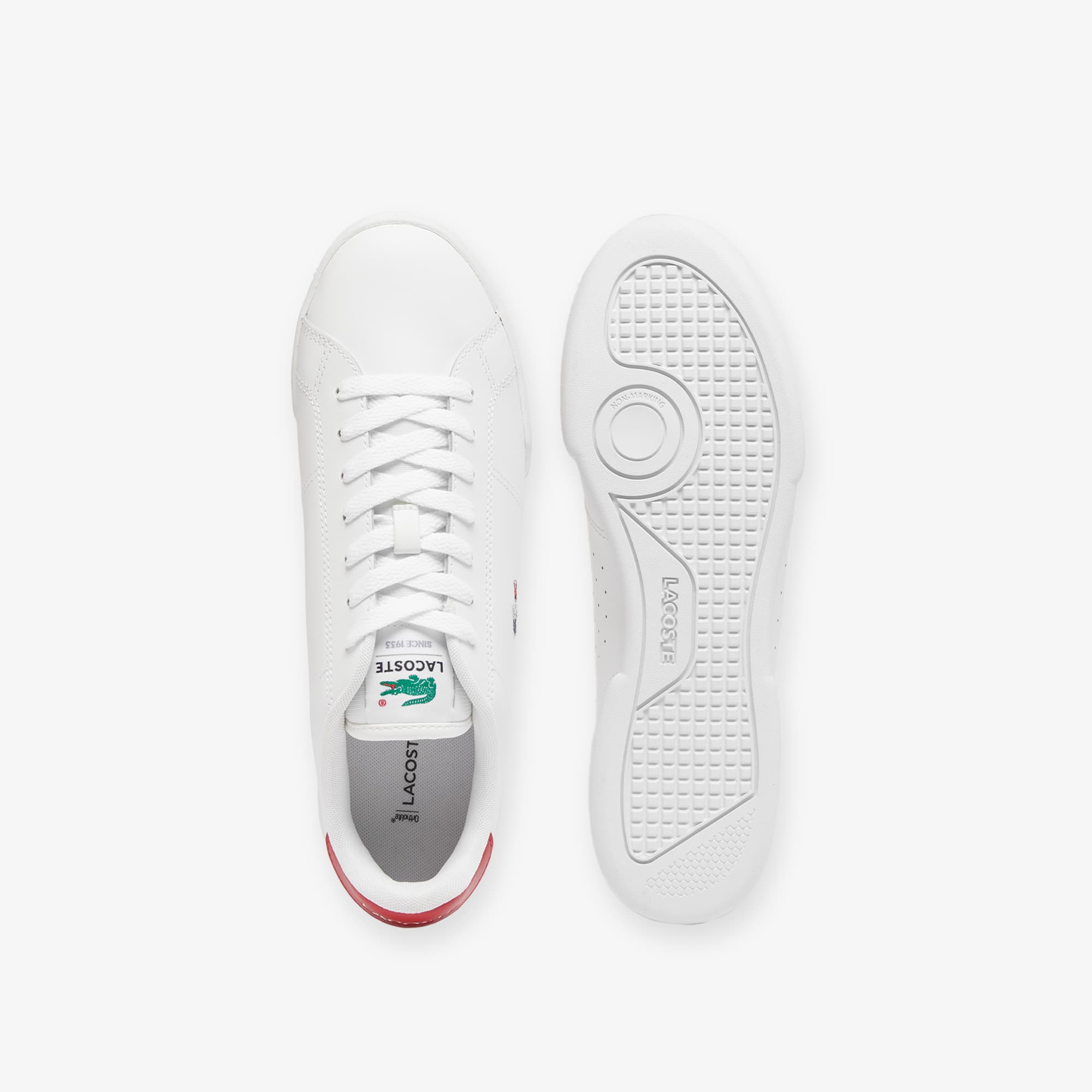 Men's Carnaby Cup Leather Sneakers - WHT/NVY/RED