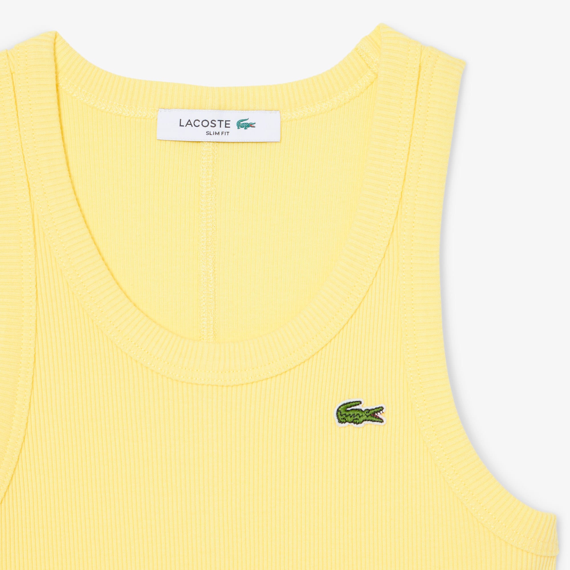 Women's Slim Fit Cotton Tank Top - Pastel yellow