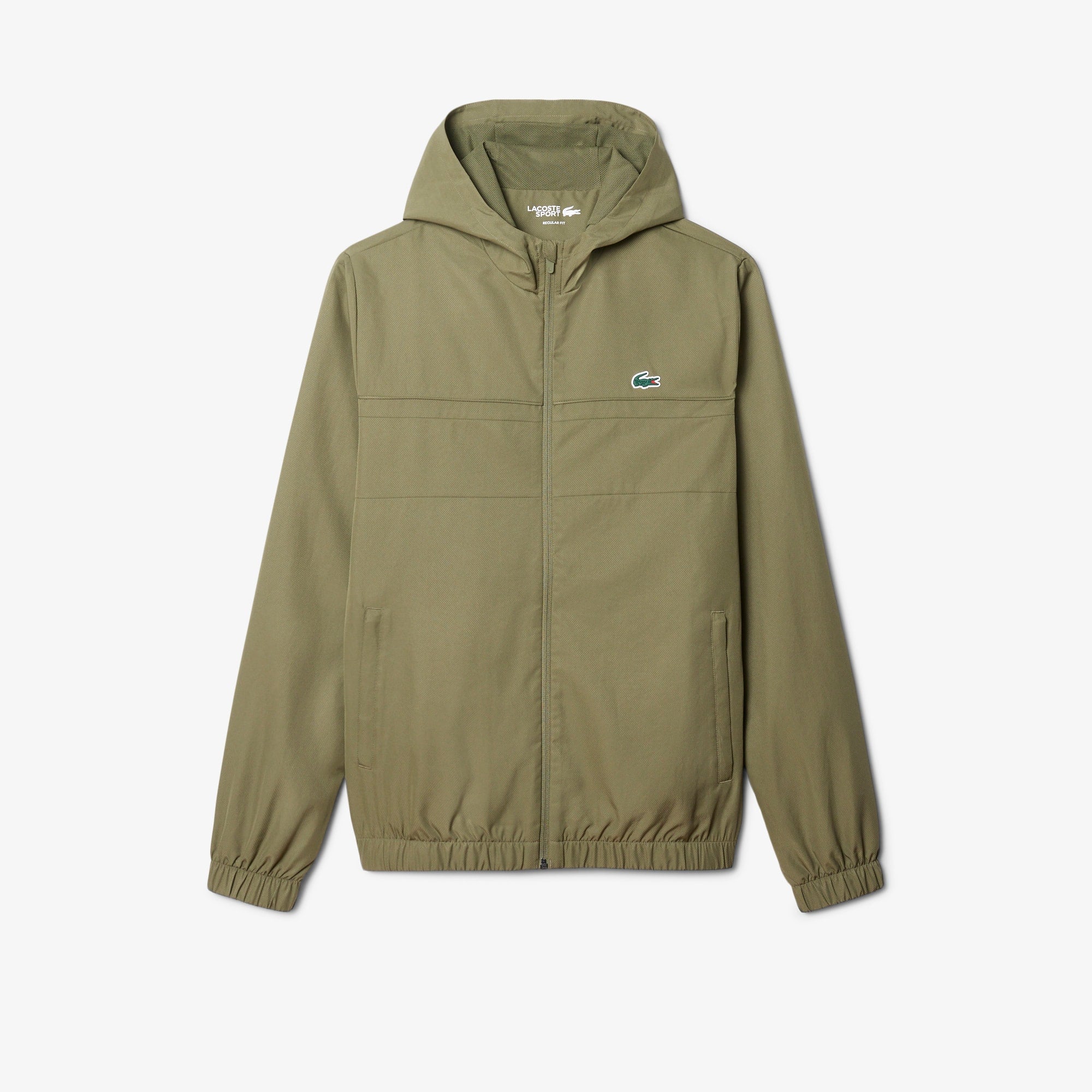 Men's Water-Repellent Sport Track Jacket - Khaki Green