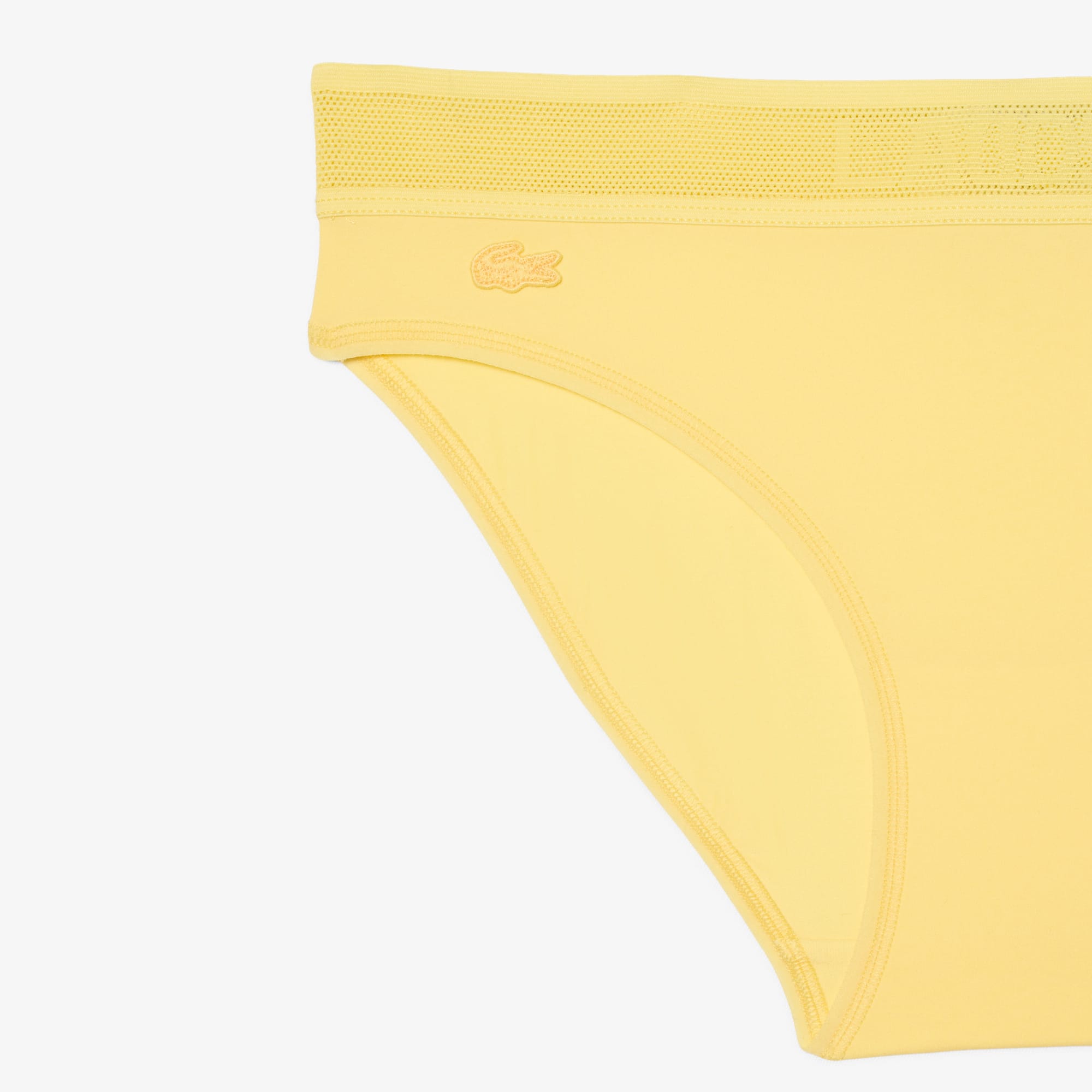 Logo Waist Mesh Briefs - Pastel yellow