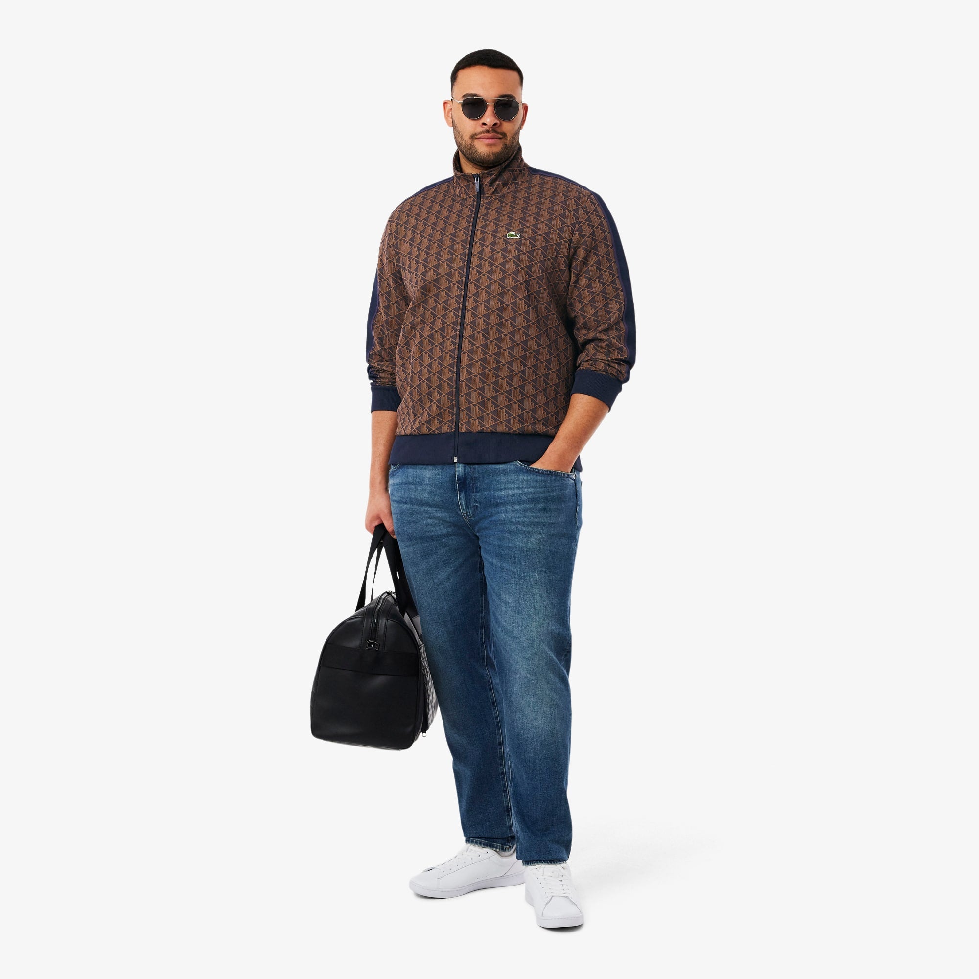 Men's Paris Zip-Up Track Jacket - Purple / Brown