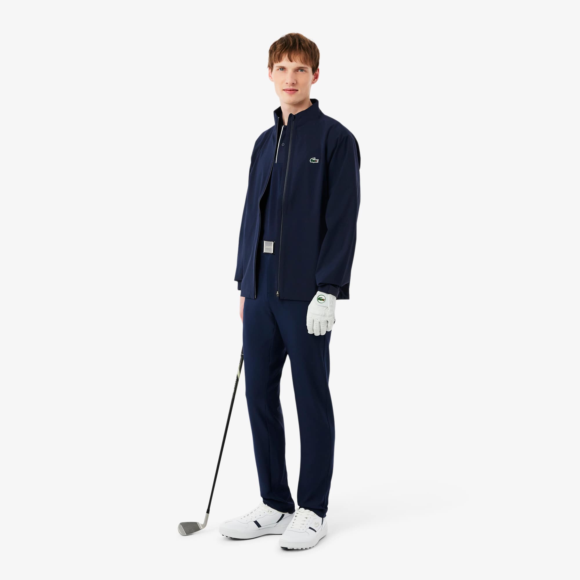 Heat Regulating Mini Piqué Golf Polo - Navy Blue