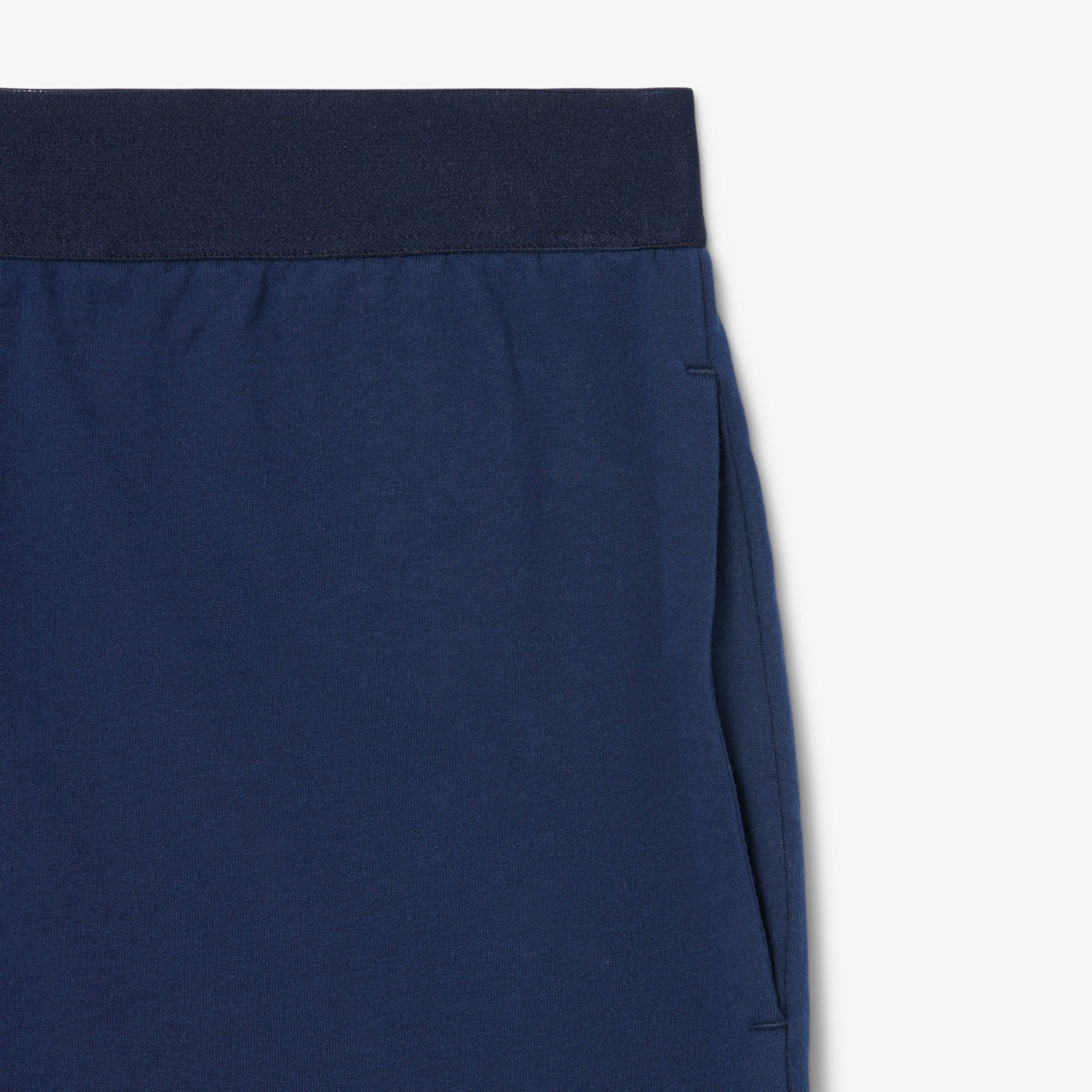 Men's Straight Fit Fleece Loungewear Shorts - Navy Blue / Purple