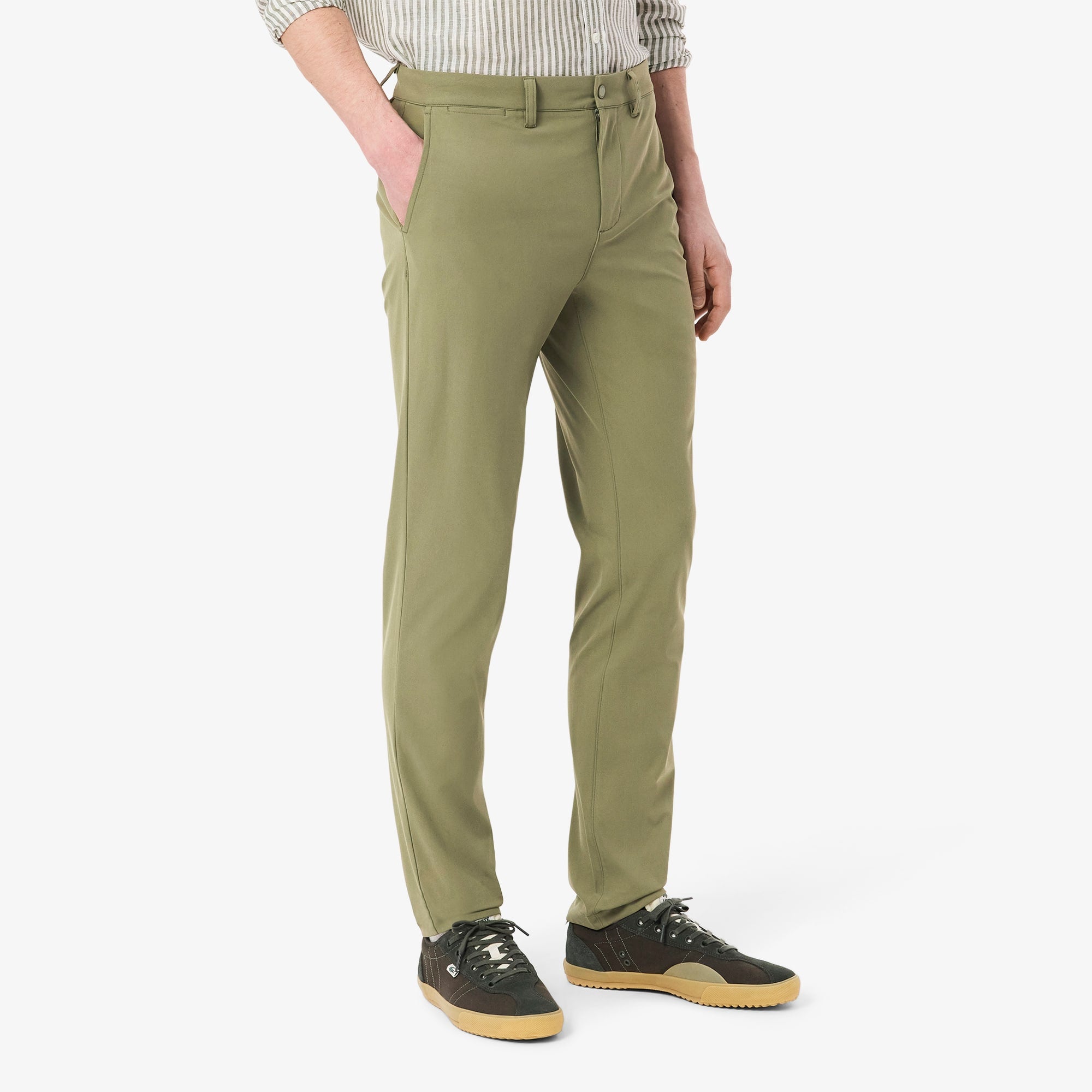 Men's Slim Fit Commuter Pants - Khaki Green