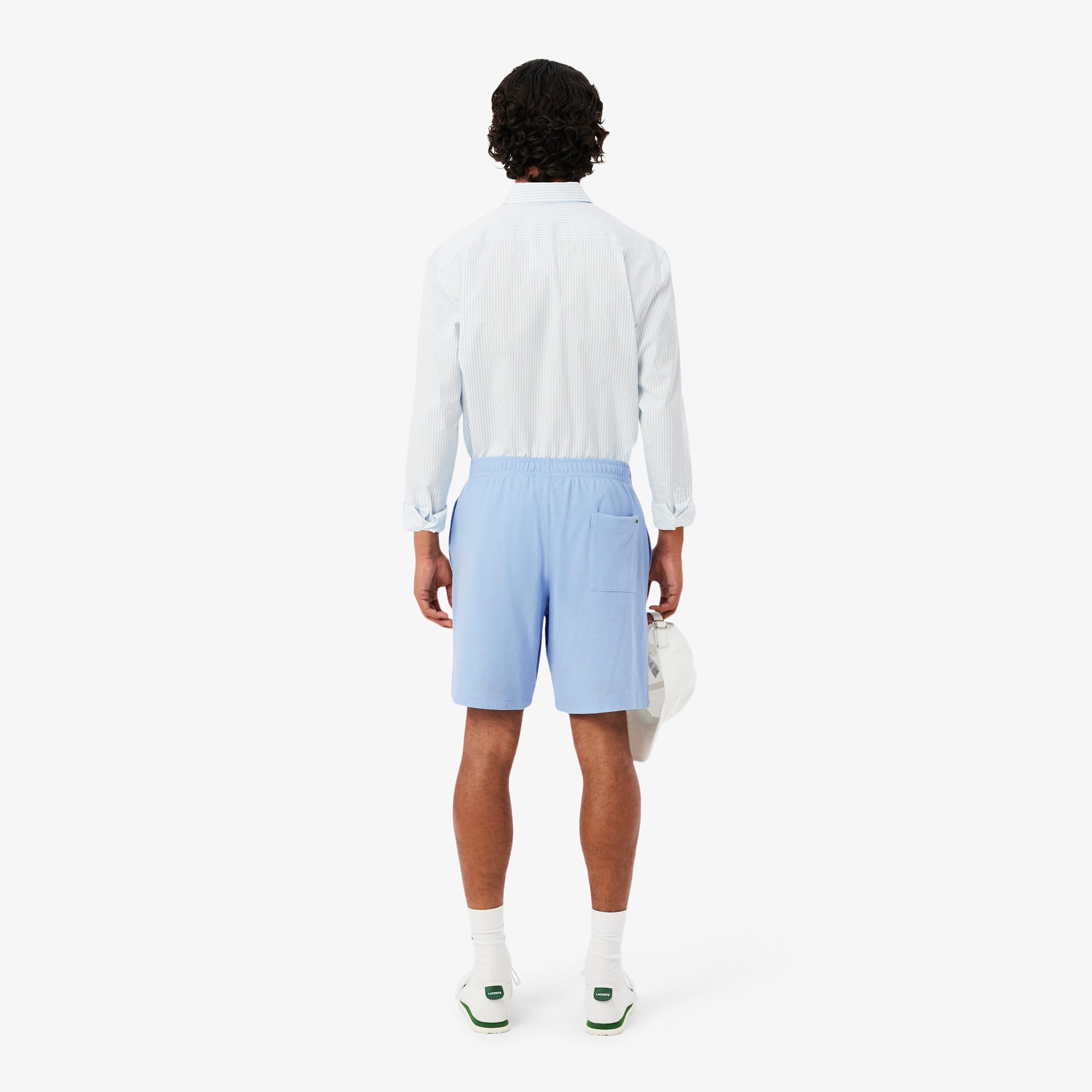 Piqué Relaxed Fit Shorts - Light Blue