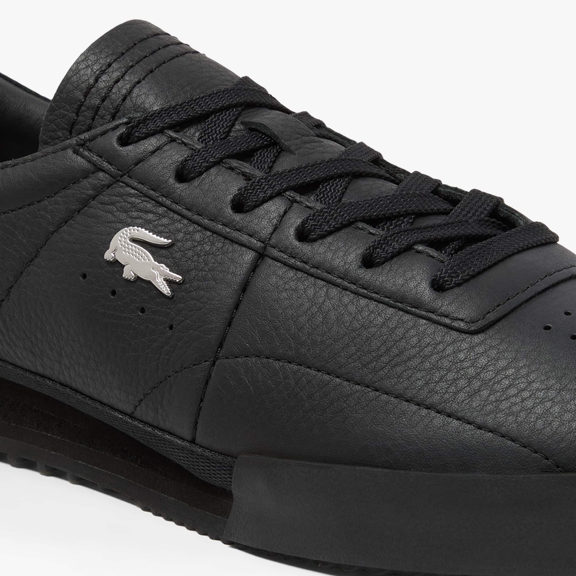 Men's Aura Leather Sneakers - BLK/BLK