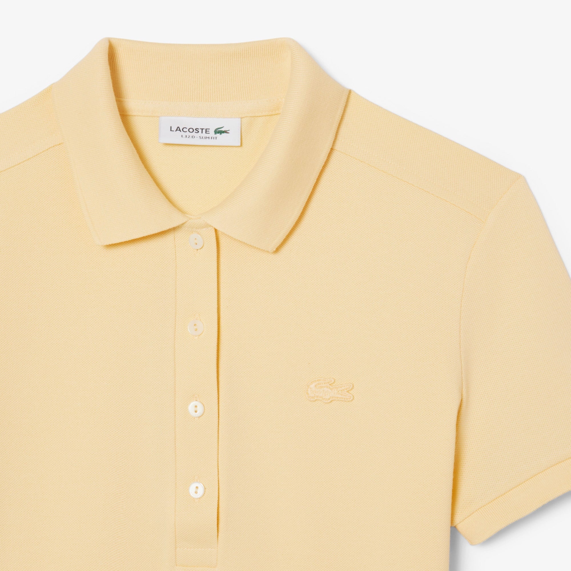 Women's L.12.D Slim Fit Stretch Mini Piqué Polo - Yellow