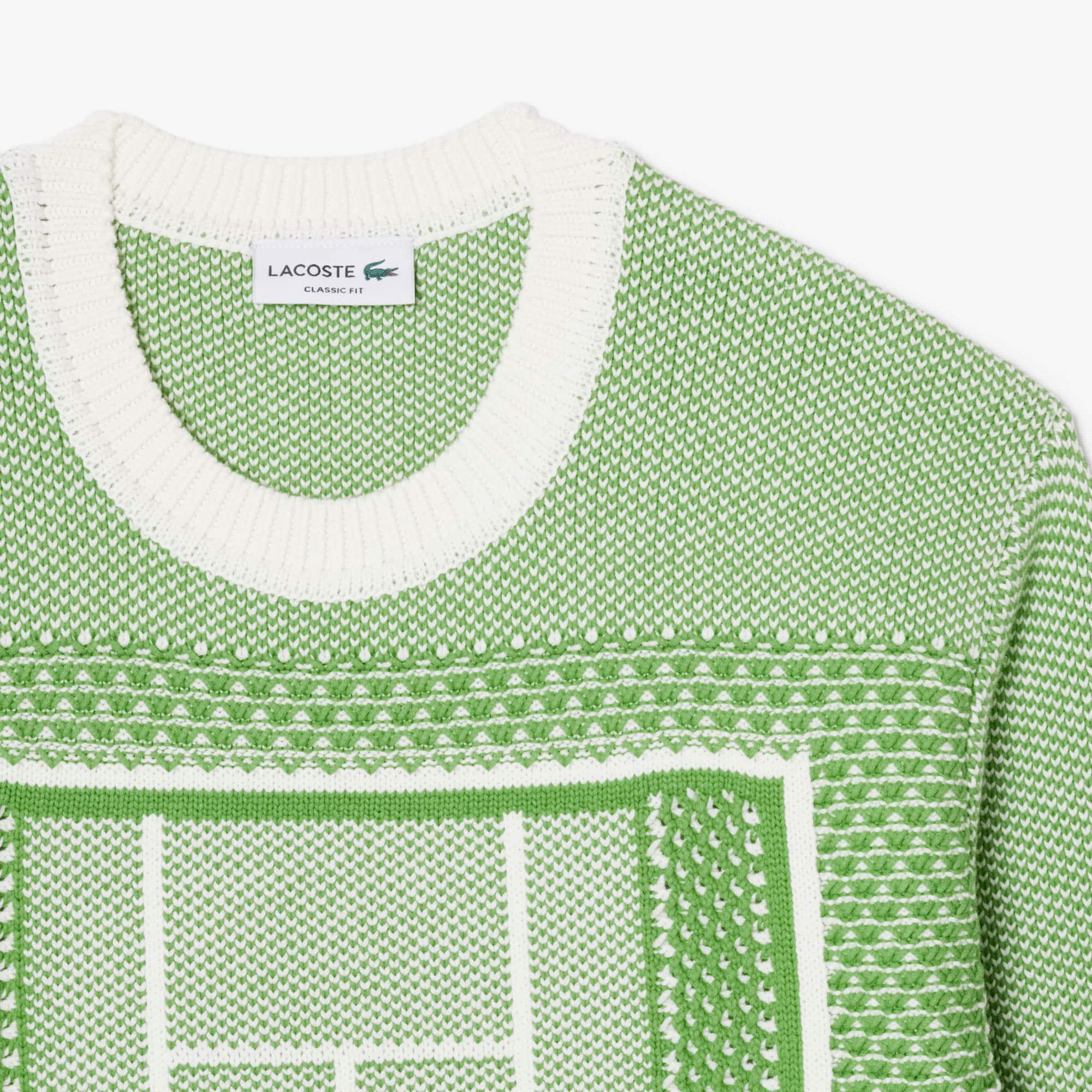 Tennis Court Graphic Sweater - Vert / Blanc