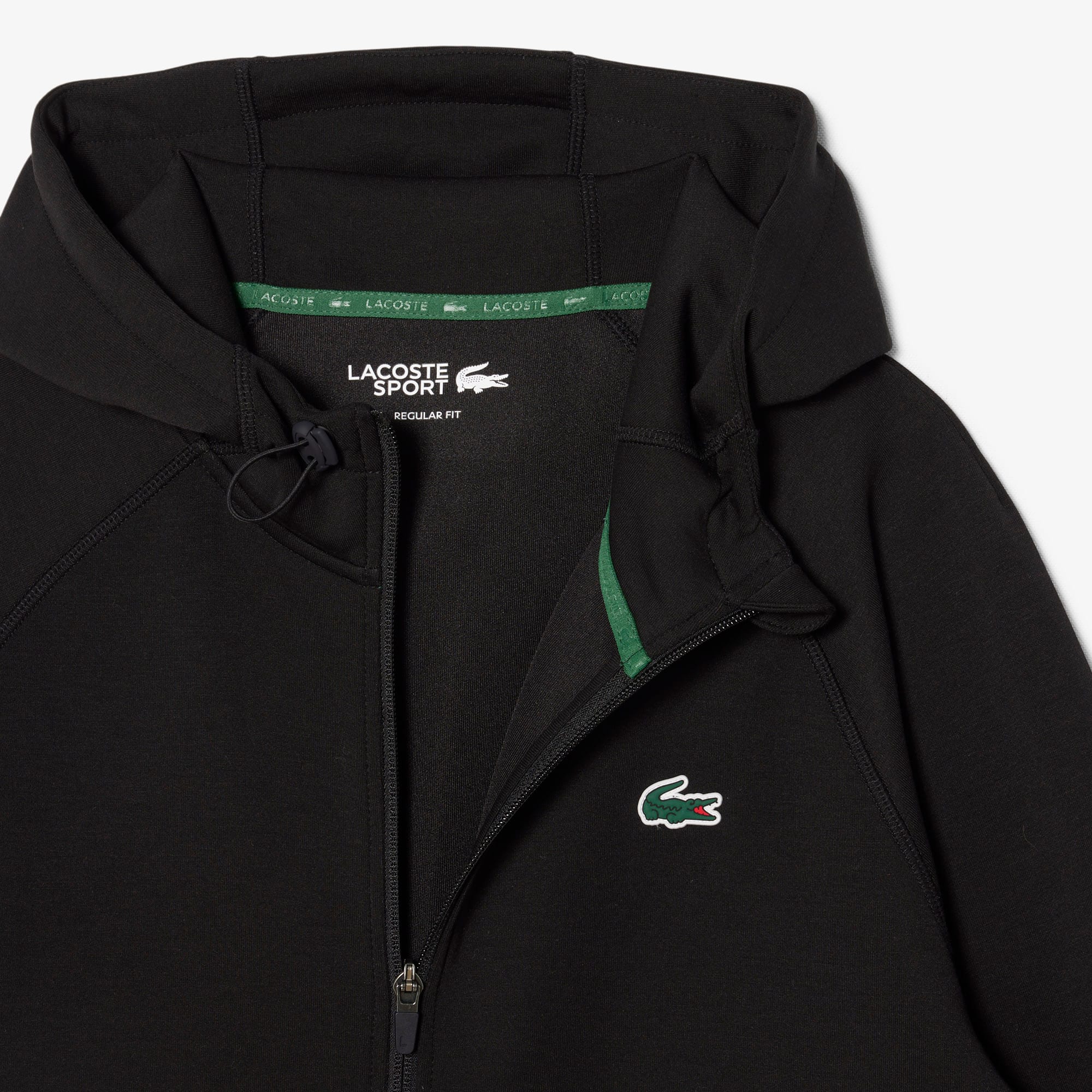 Sport Stretch Zipped Hoodie - Black