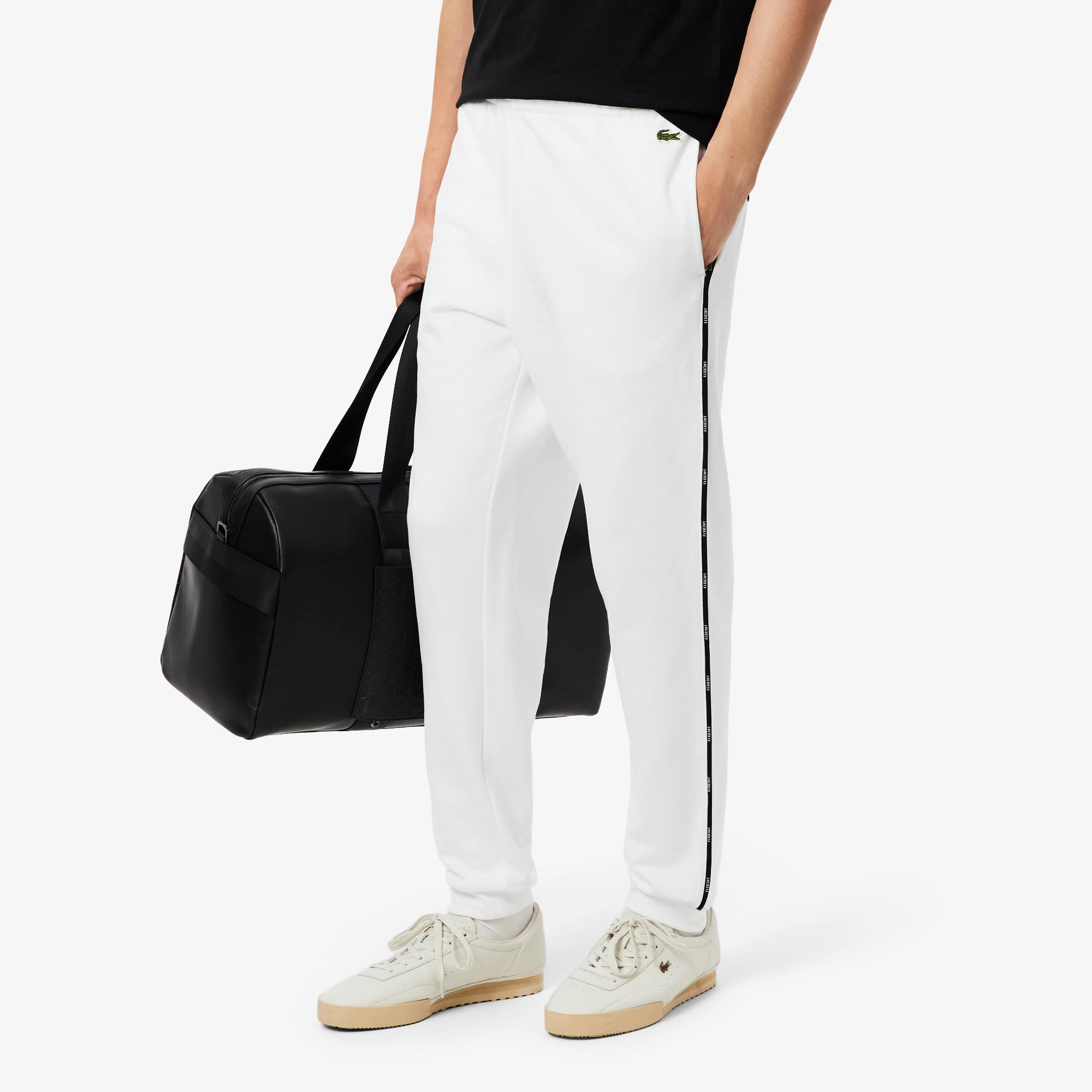 Men's Logo Trim Sweatpants - White