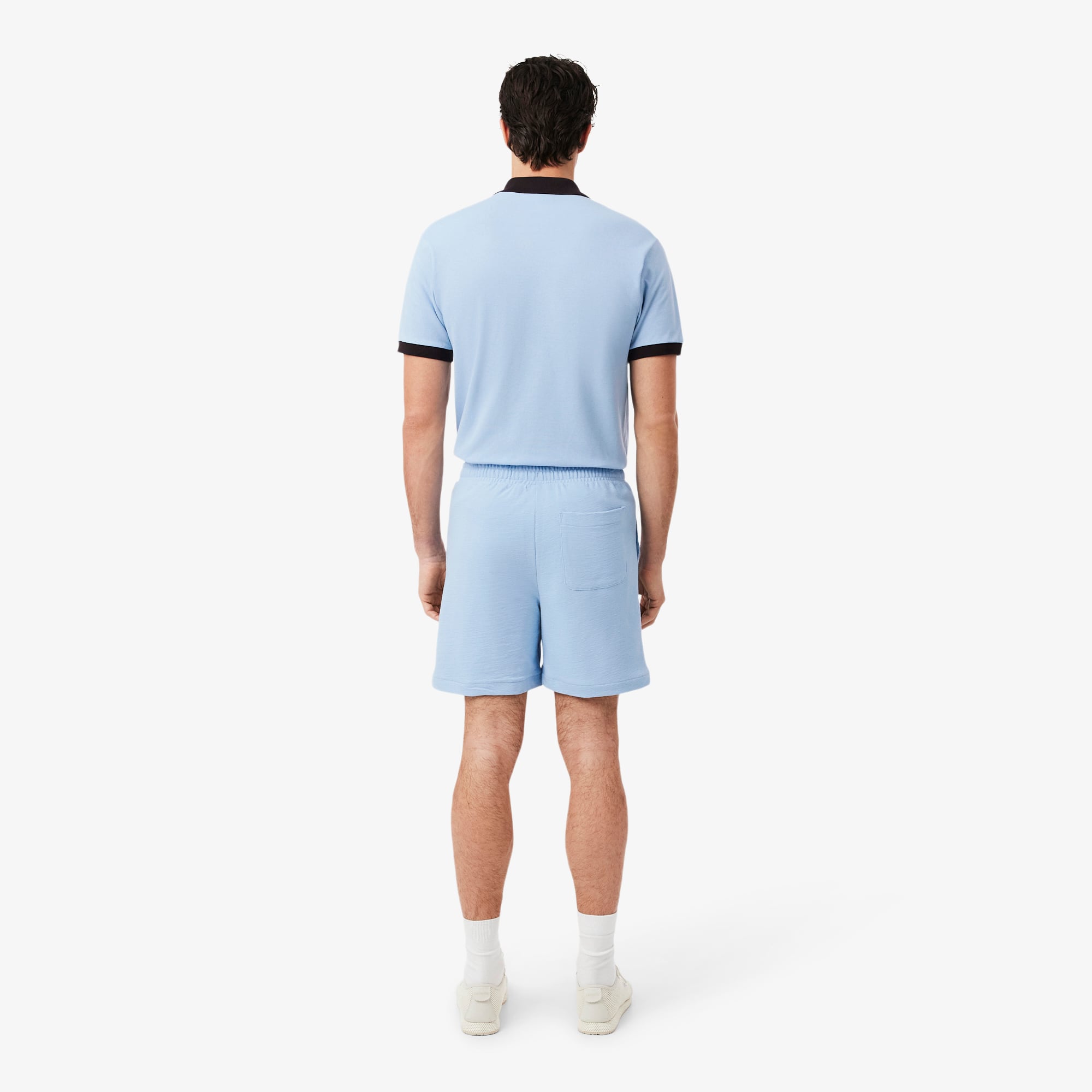 Textured Jersey Shorts - Light Blue