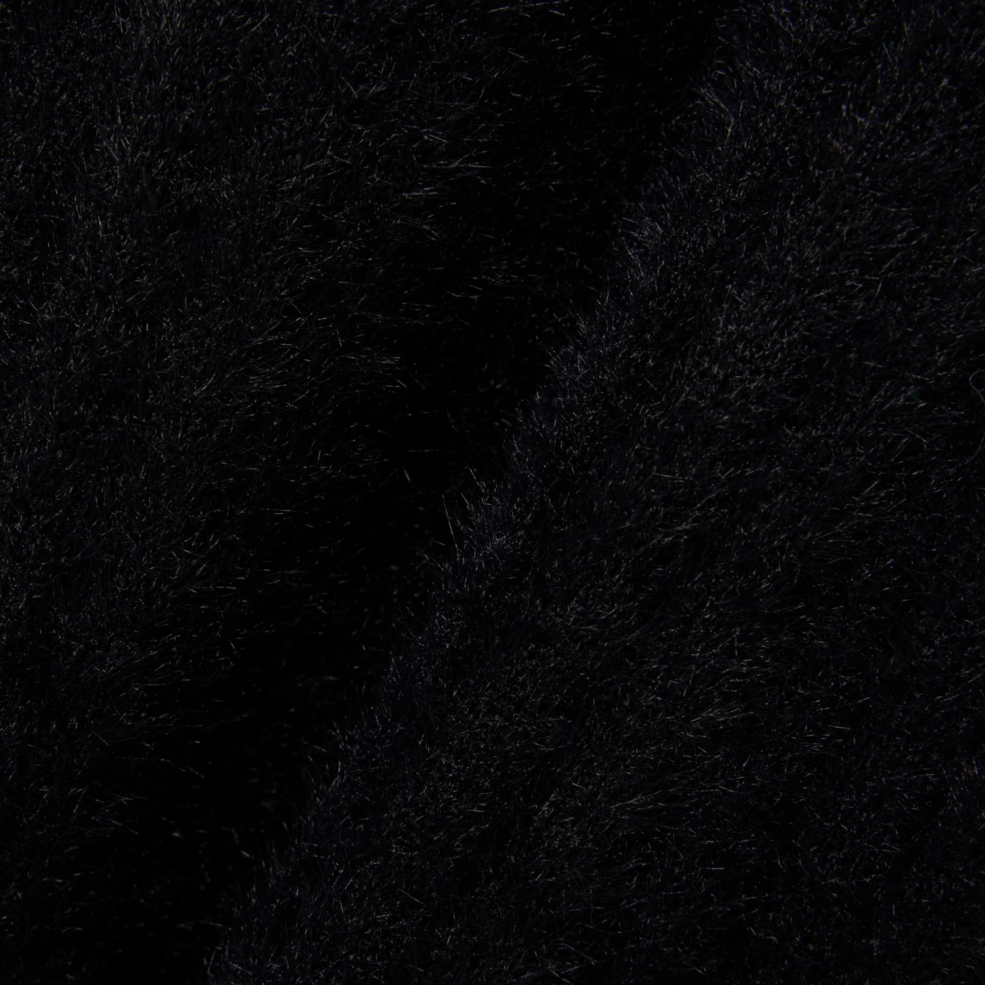 Women's Fuzzy Ribbed Knit Polo Collar Dress - Black