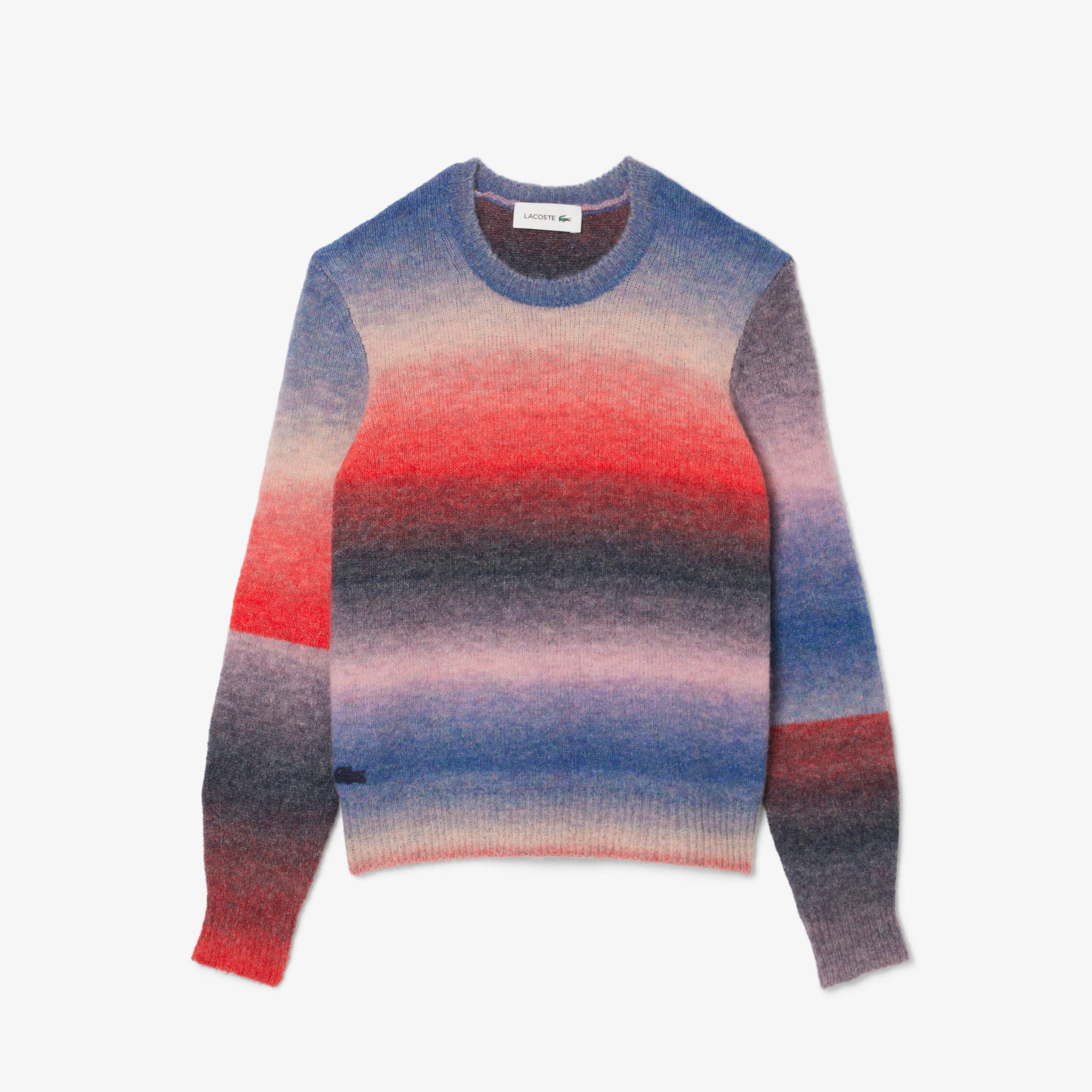 Women's Crew Neck Ombré Sweater - White
