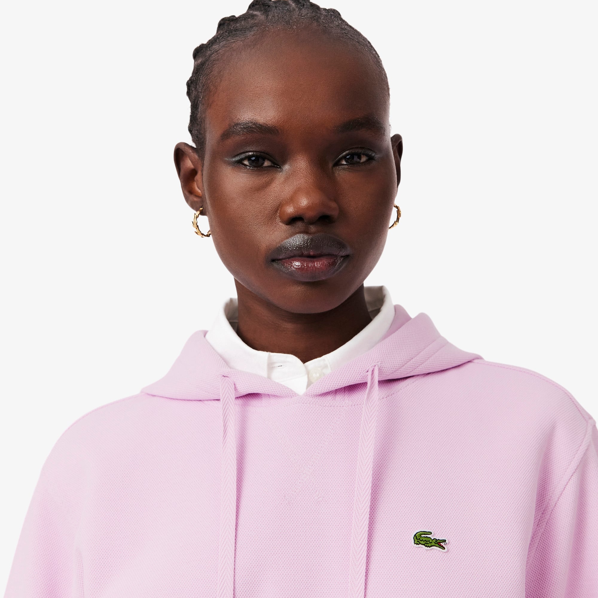 Women's Piqué Hoodie - Pink