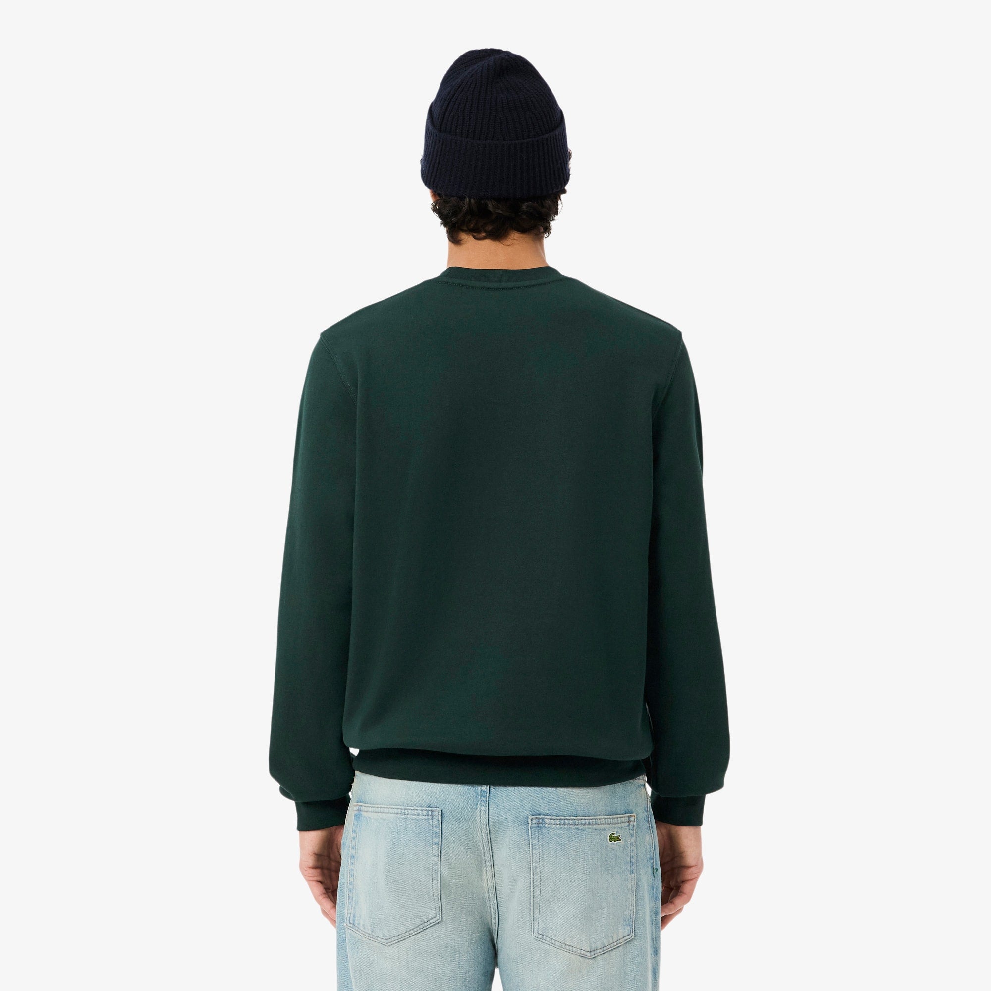 Men's Classic Fit Printed Crew Neck Sweatshirt - Forest green