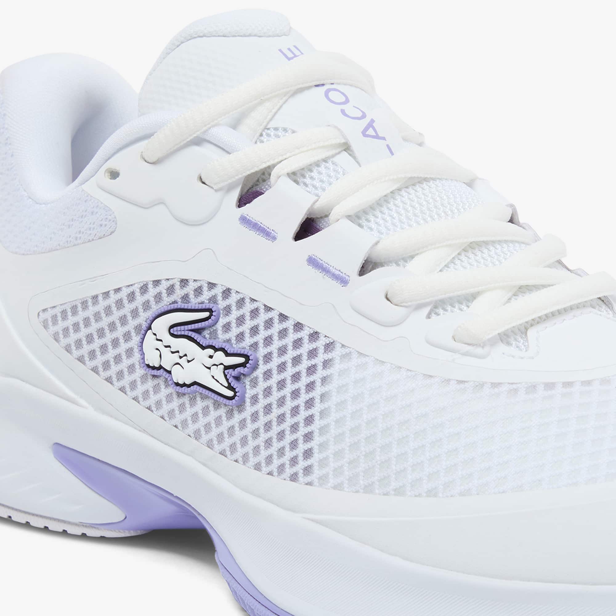 Women's Tech Point Tennis Shoes - WHT/LT PURP