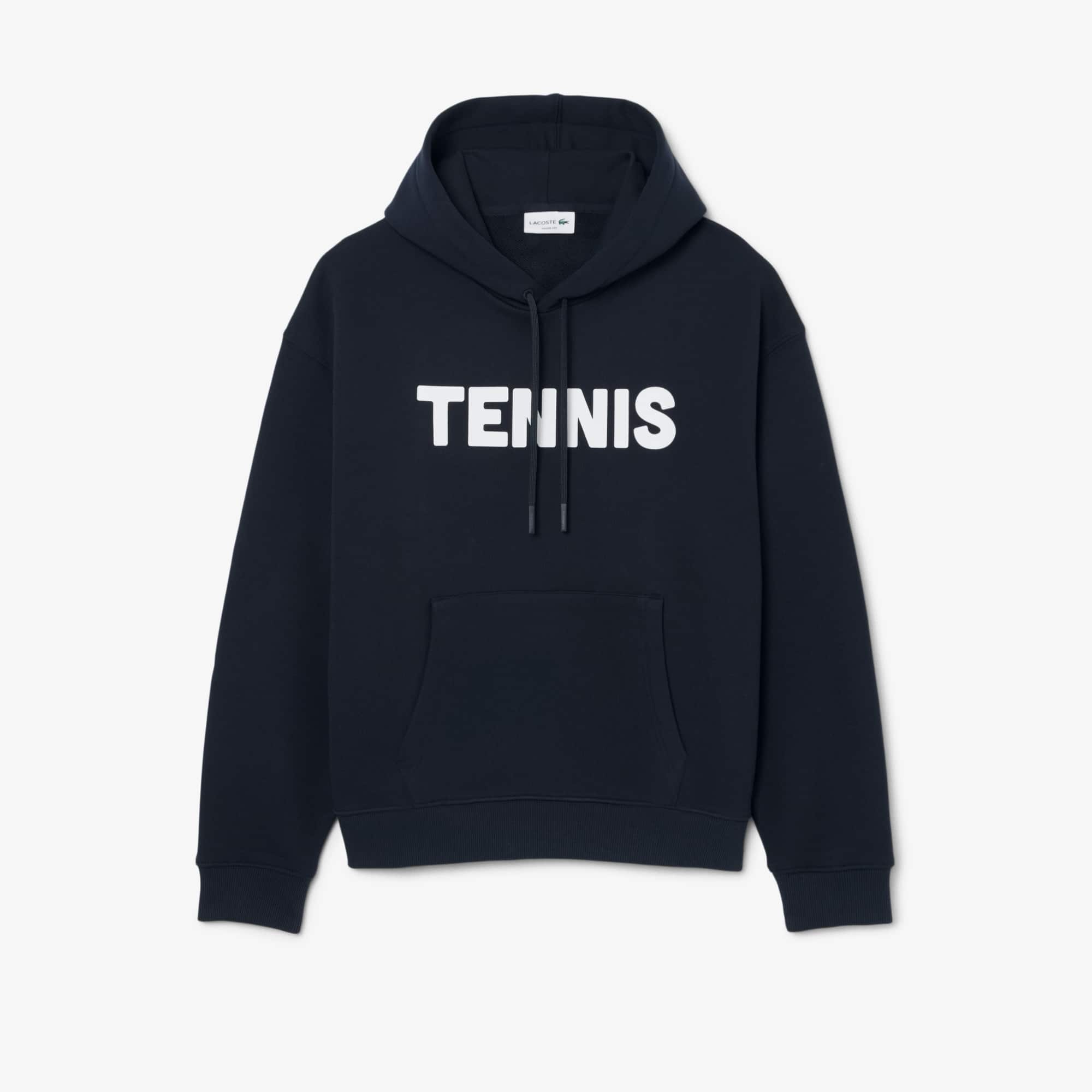 Tennis Print Hoodie - Black