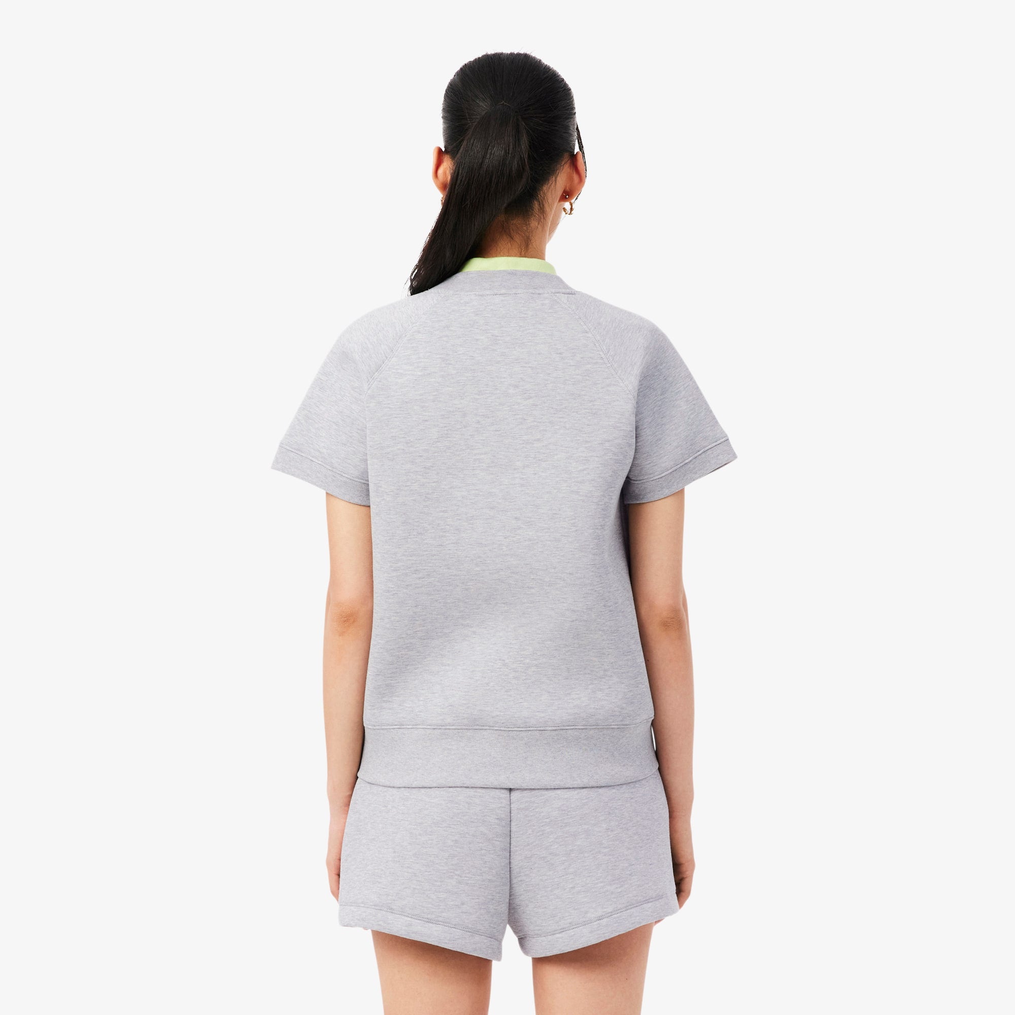 Regular Fit Short Sleeved Sweatshirt - Grey Chine