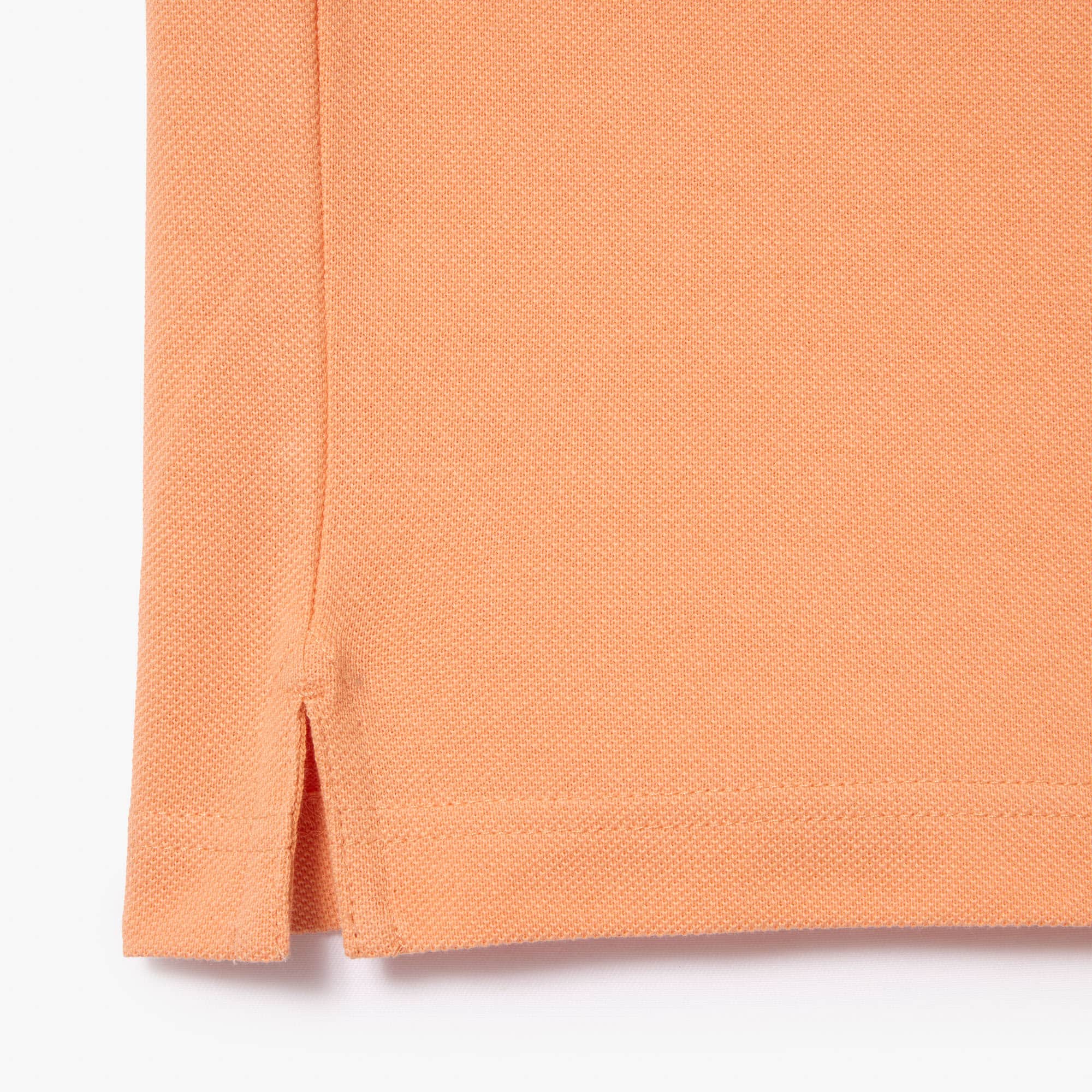 Men's Slim Fit Piqué Polo - Light Orange