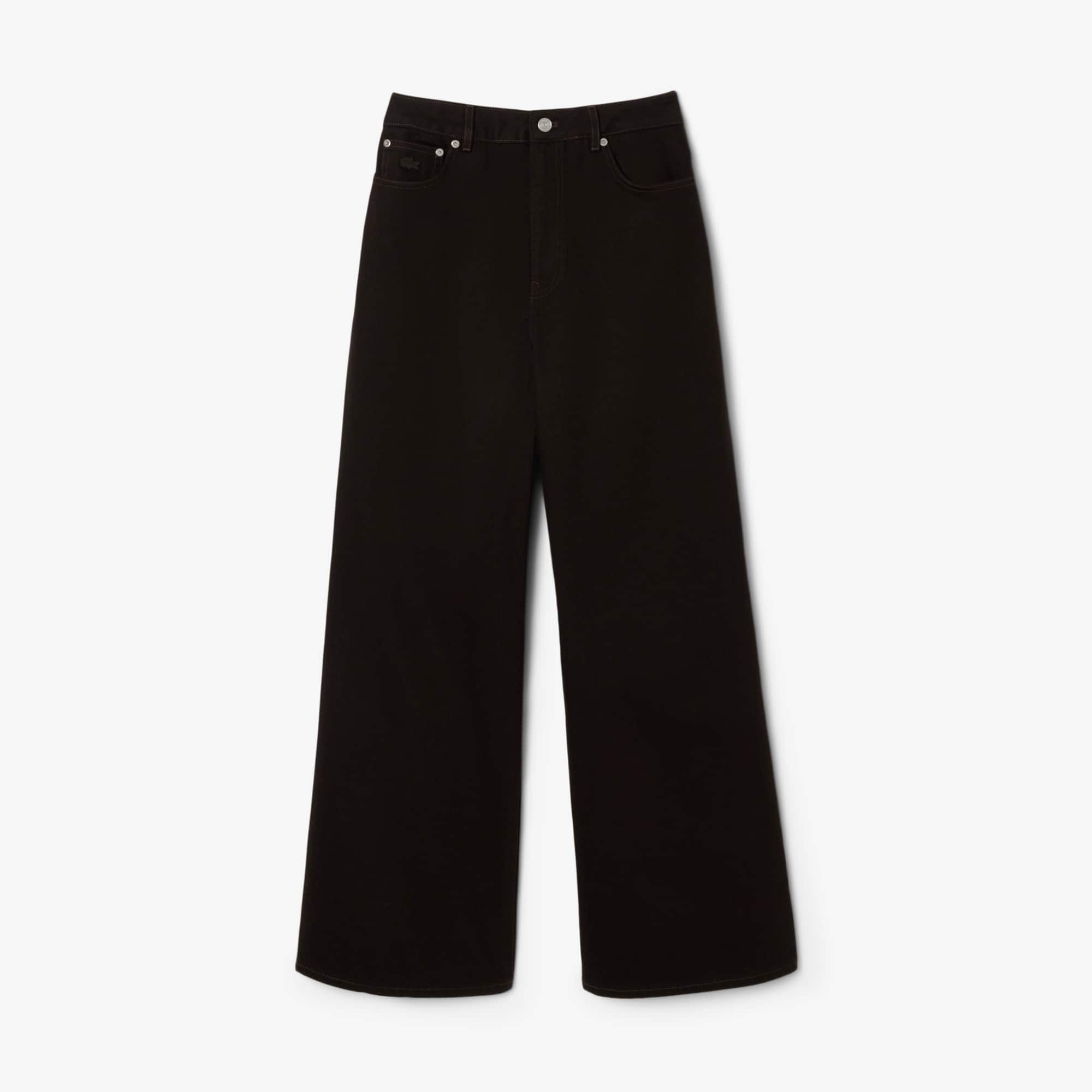 Wide Fit 5 Pocket Jeans - Brown