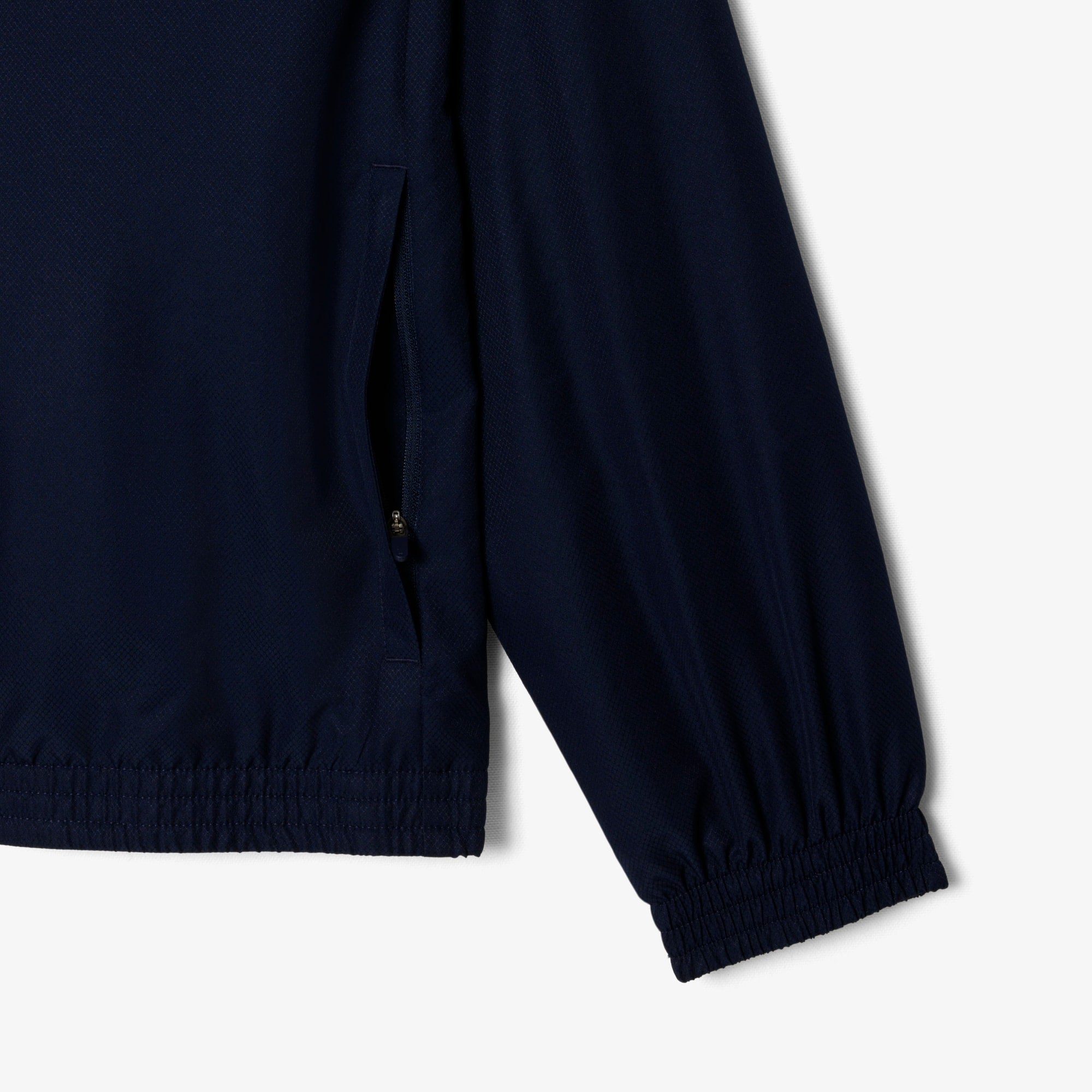 Men's Tennis Water-Repellent Hooded Jacket - Navy Blue / Green / White