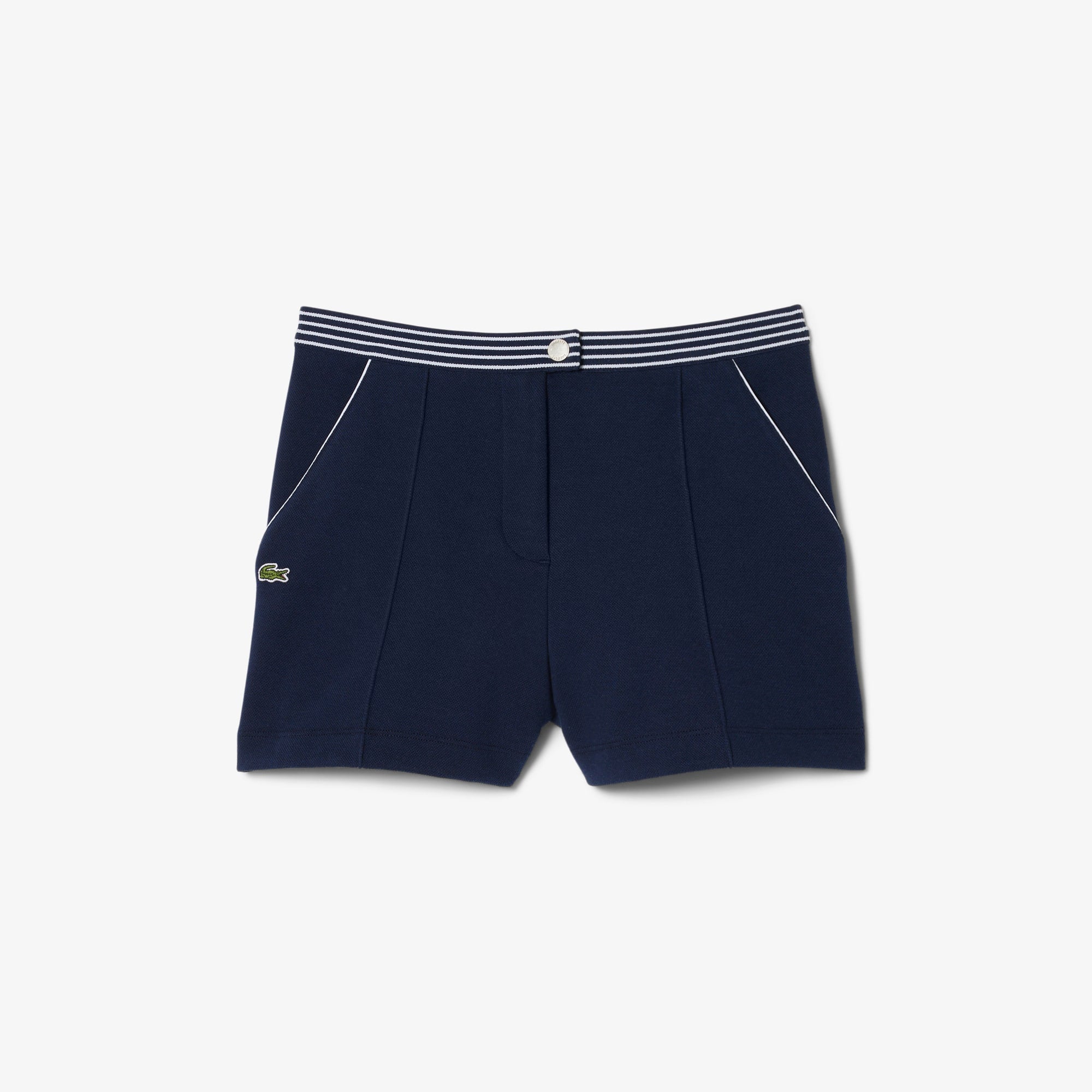Made In France Piqué Shorts - Navy Blue / White