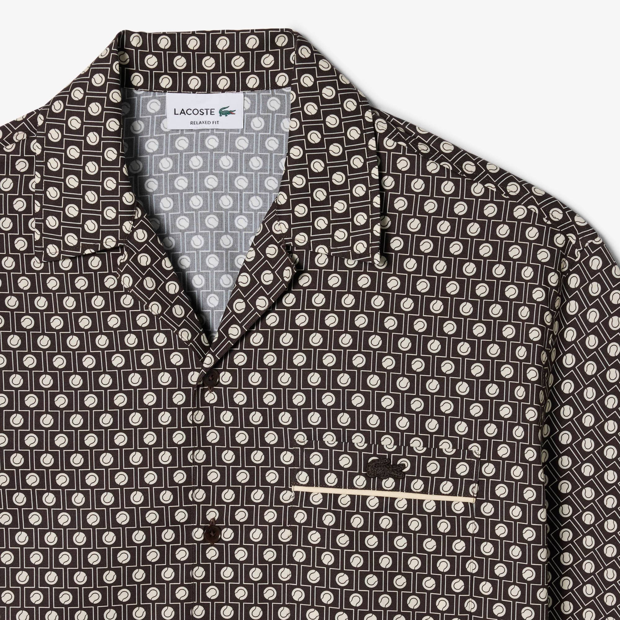 Relaxed Fit Short Sleeved Shirt - Marron / Beige