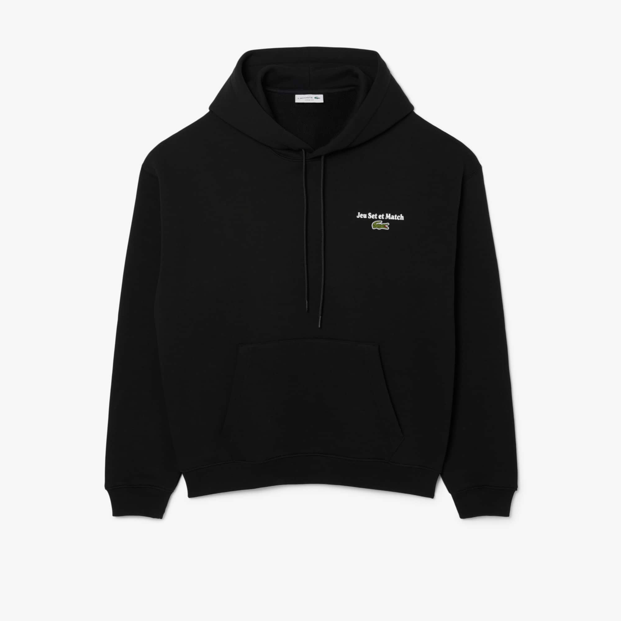Men's Multi Print Fleece Hoodie - Black