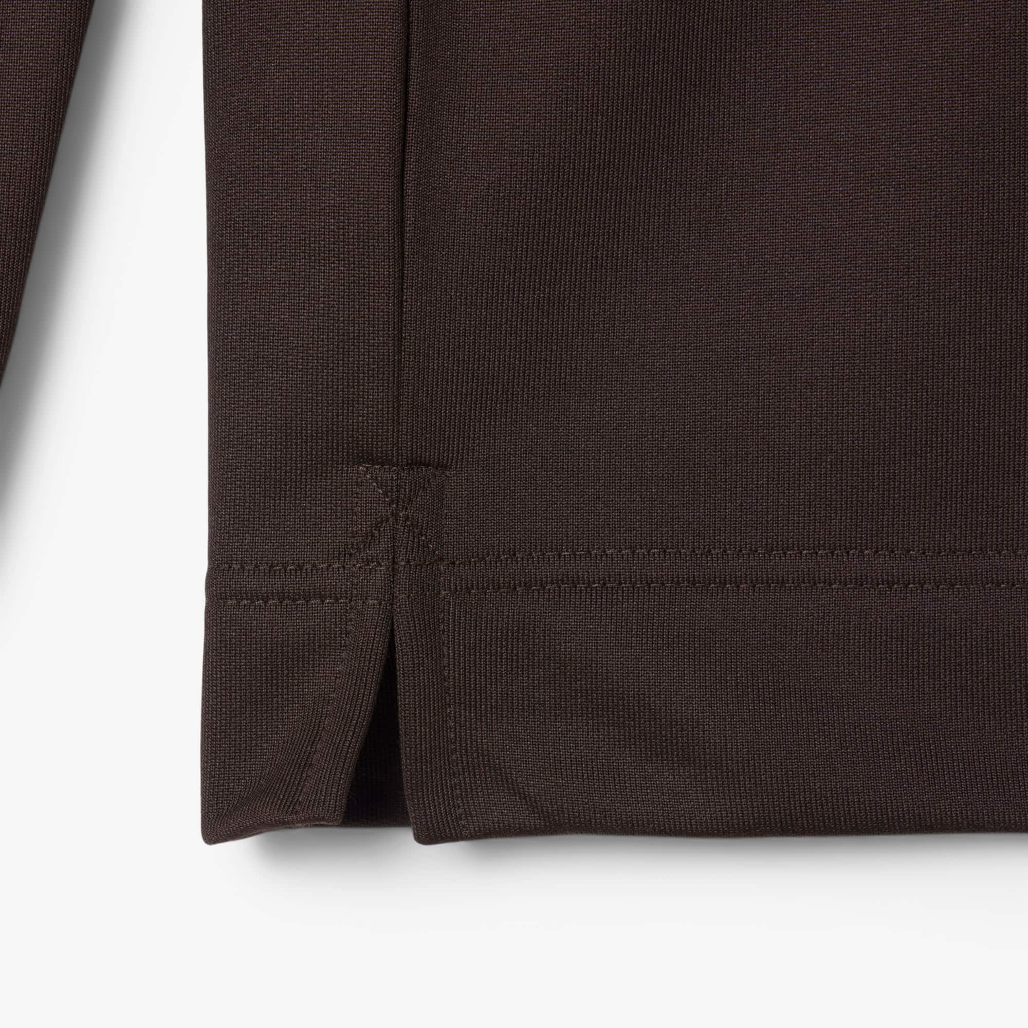 Men's Loose Fit Fleece Polo Sweatshirt - Brown