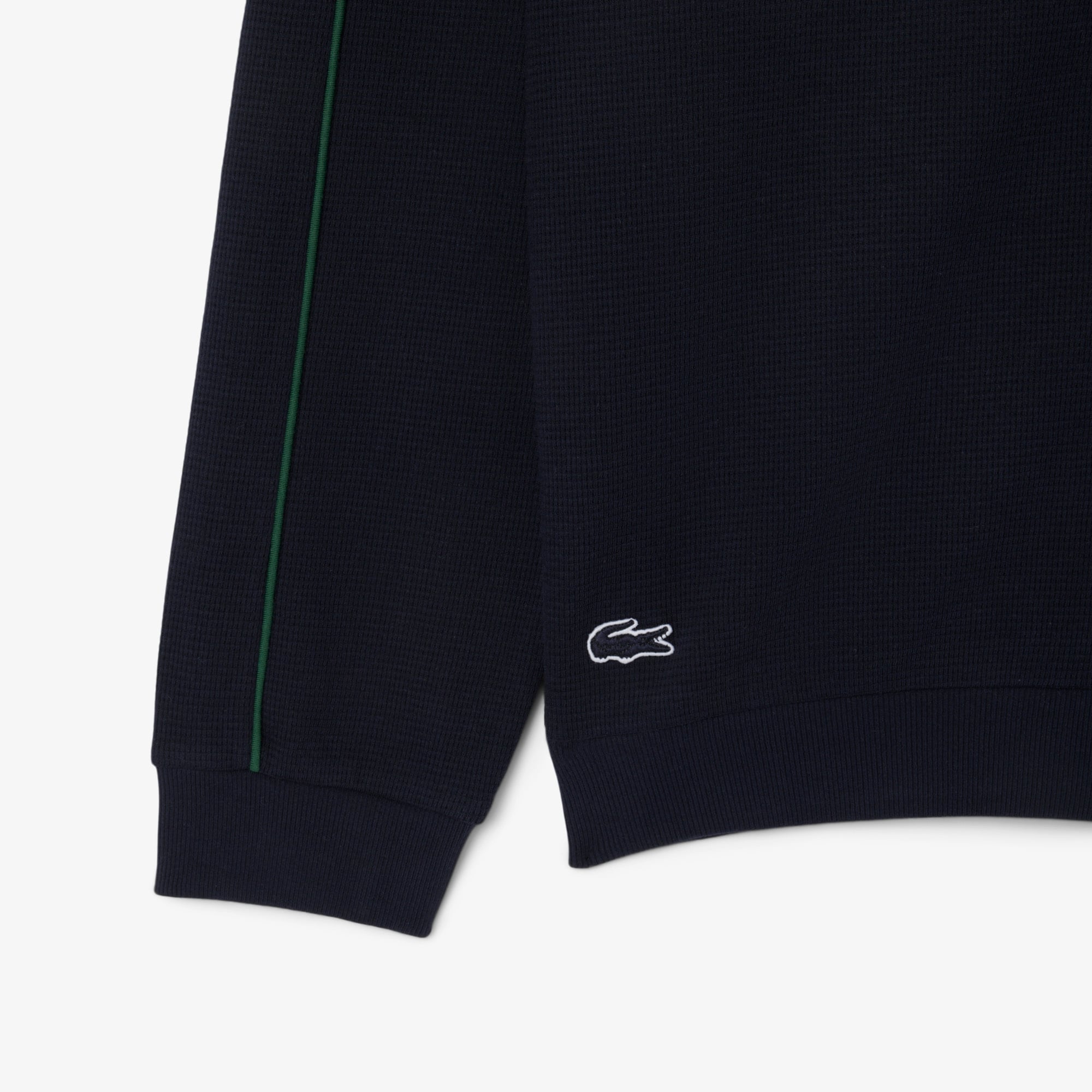 Men's Zip-Up Lounge Sweatshirt - Navy Blue / Green