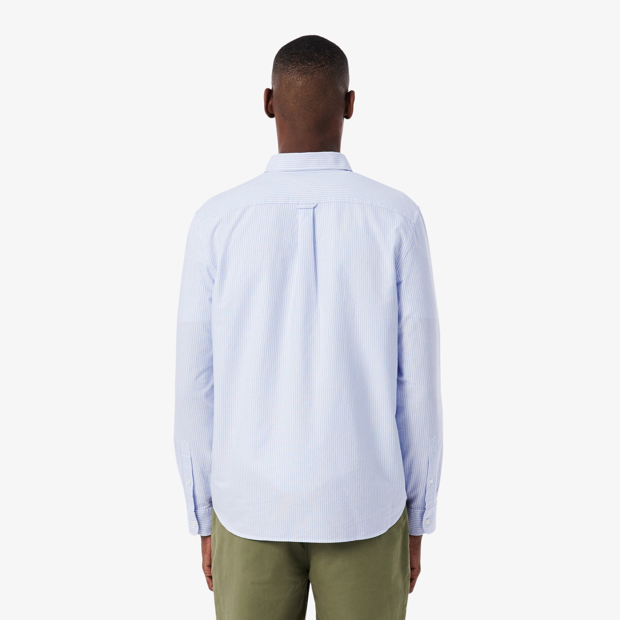 Men's Regular Fit Striped Oxford Shirt - Blue / White