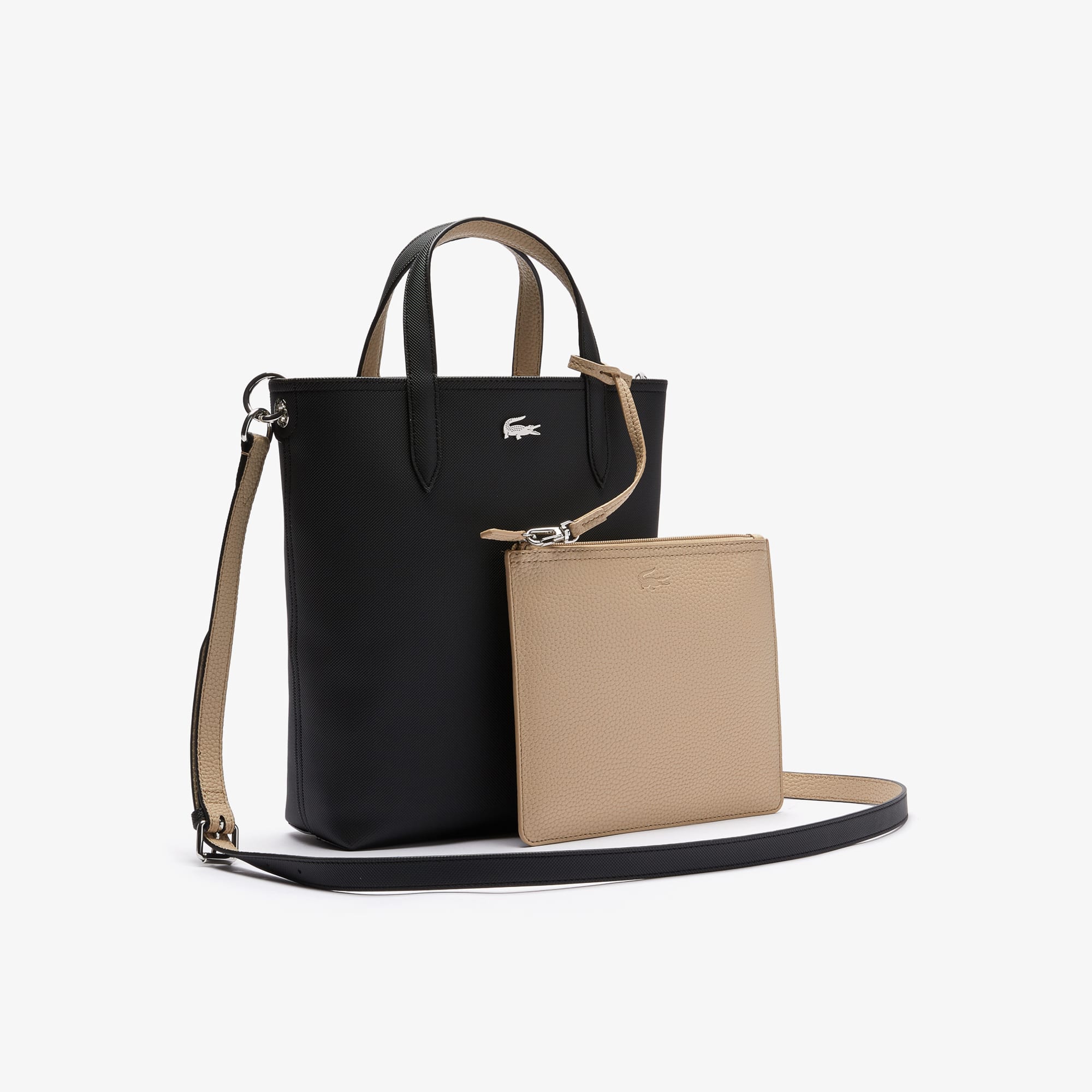 Anna Vertical Reversible Tote - Noir krema
