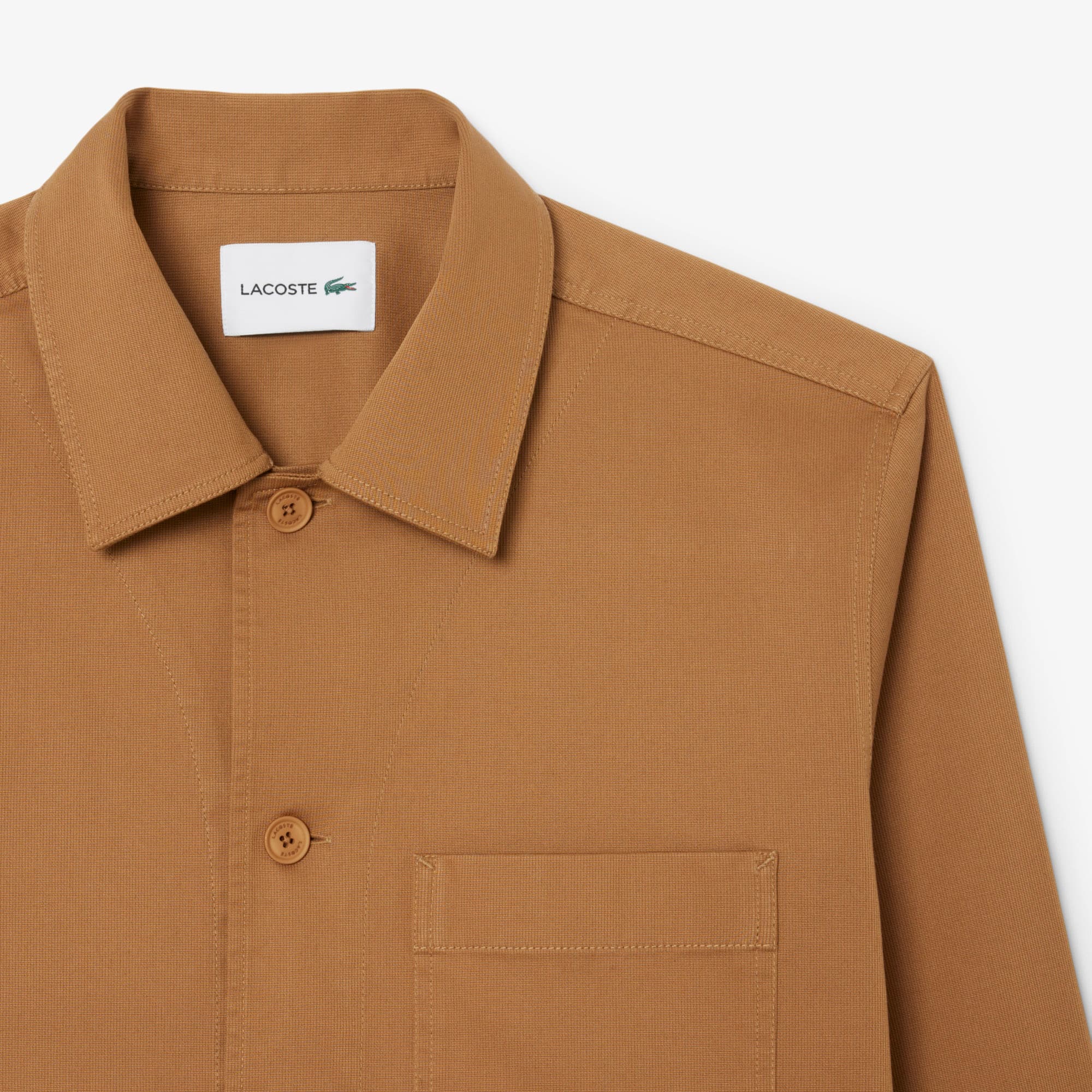 Men's Cotton Overshirt Jacket - Brown