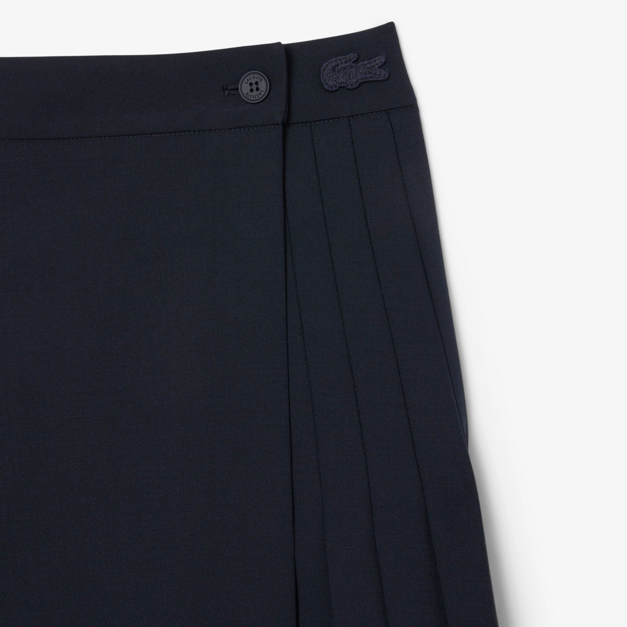 Women's Pleated Wool Midi Wrap Skirt - Abysm blue