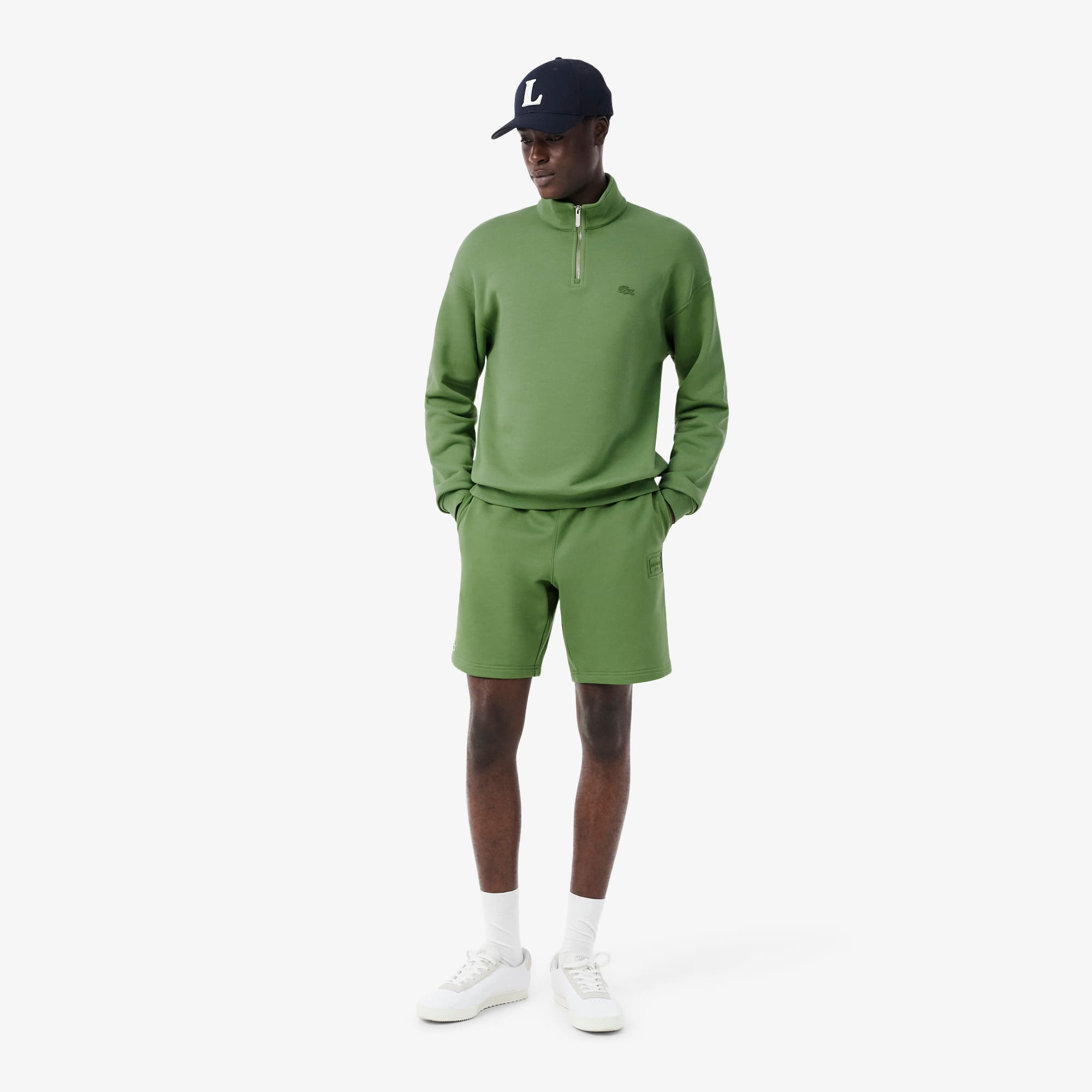 Regular Fit Fleece Shorts - Green