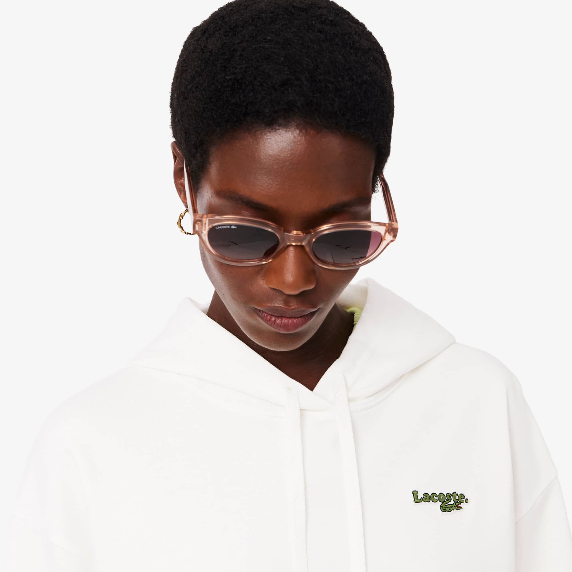 Women's Oversized Logo Hoodie - White