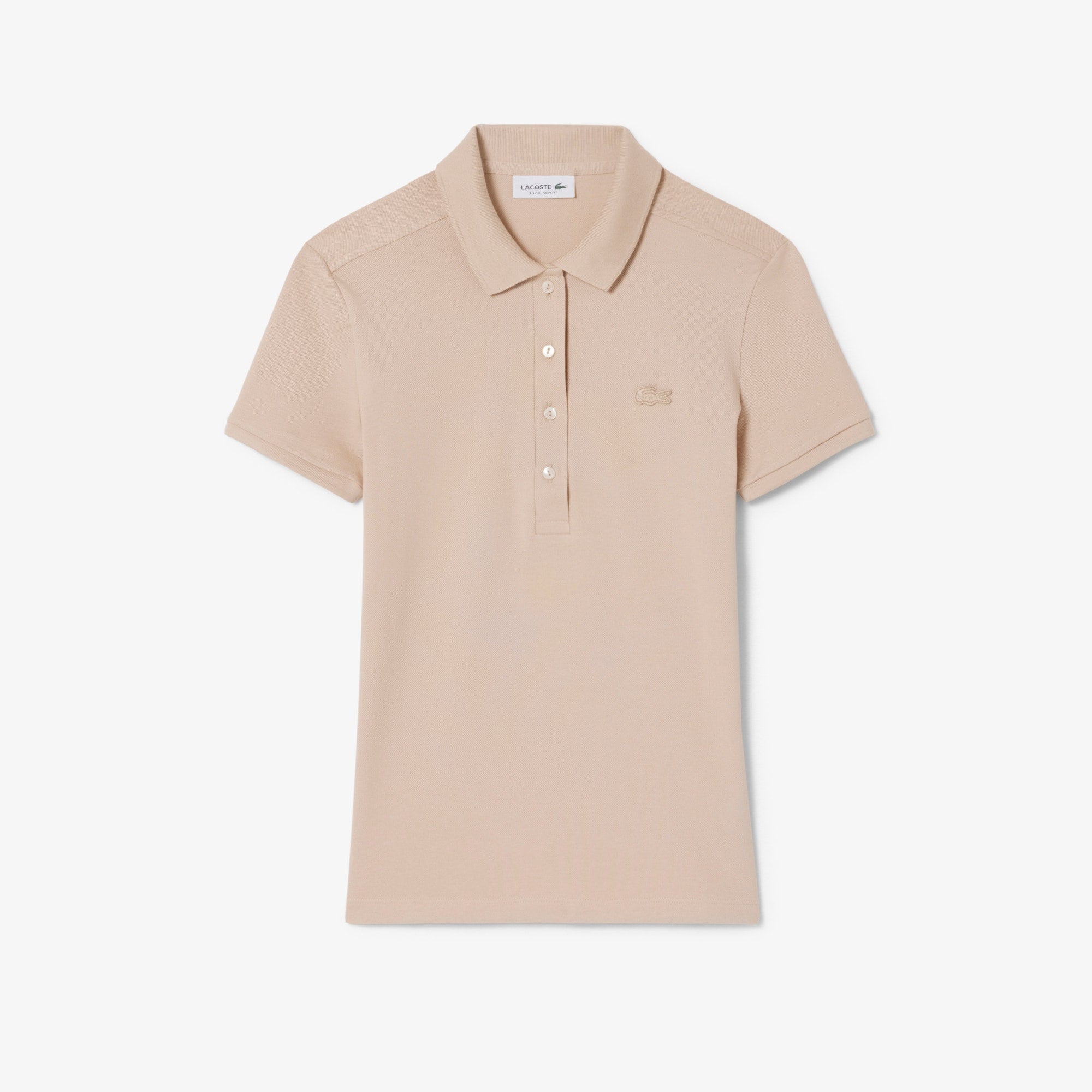 Women's L.12.D Slim Fit Stretch Mini Piqué Polo - Beige