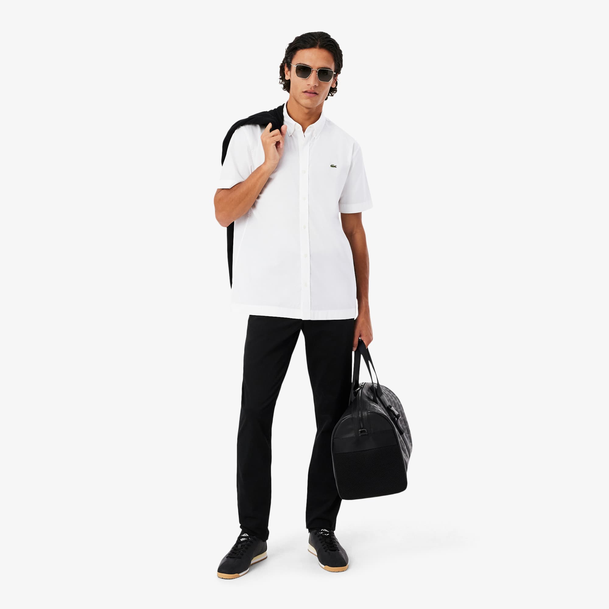 Regular Fit Short Sleeved Poplin Shirt - White