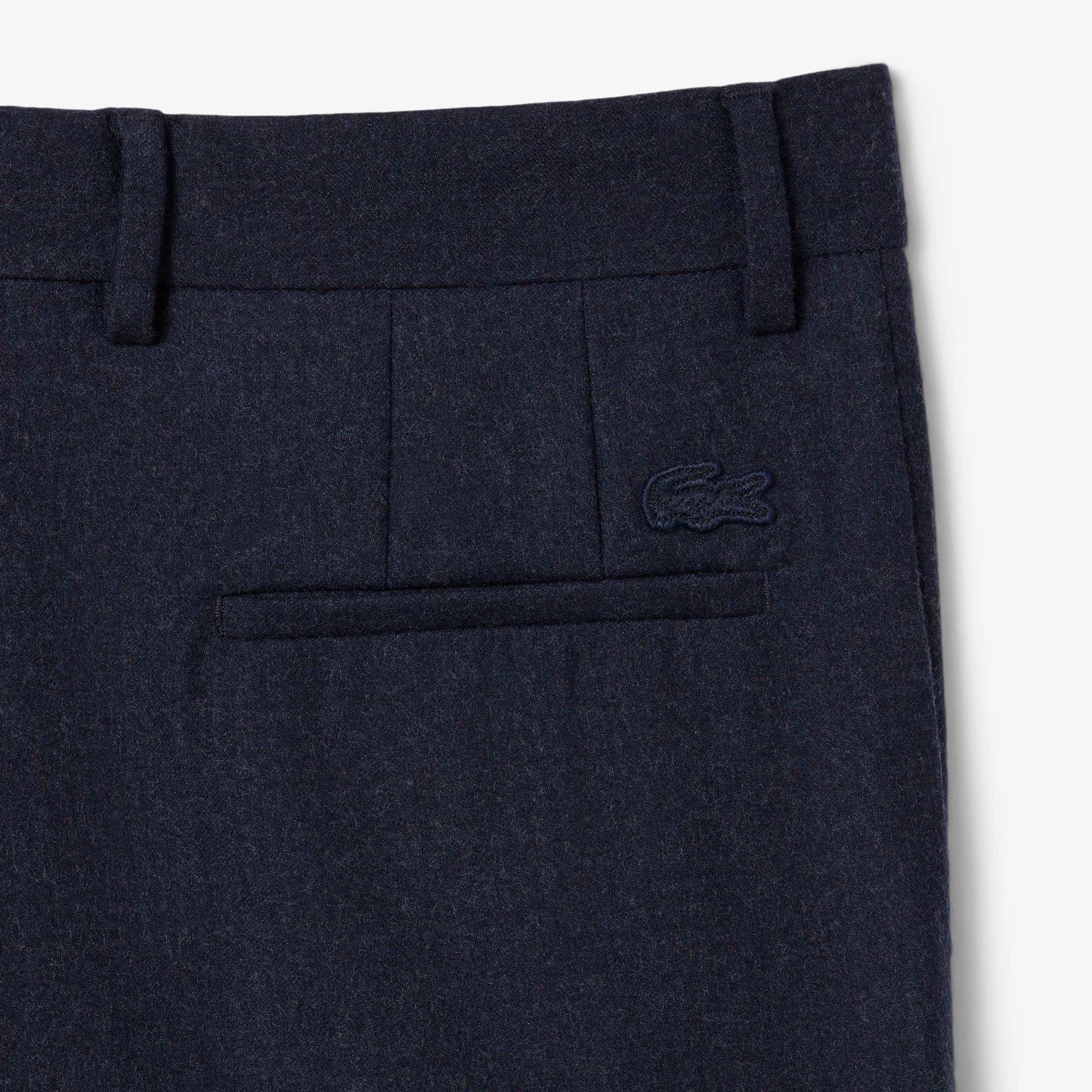 Men's Straight Fit Felted Wool Pants - Blue