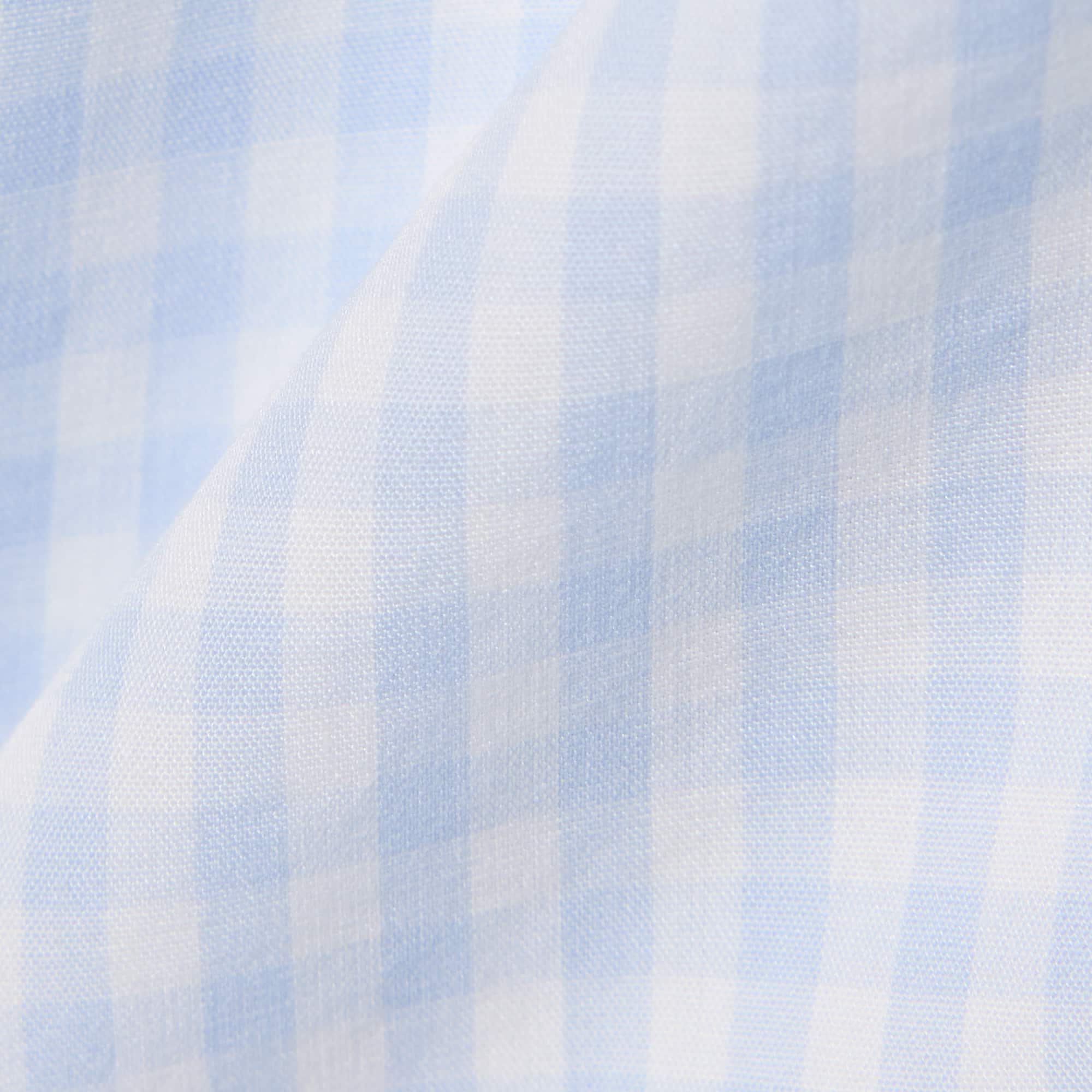 Regular Fit Plaid Poplin Shirt - White / Light Blue