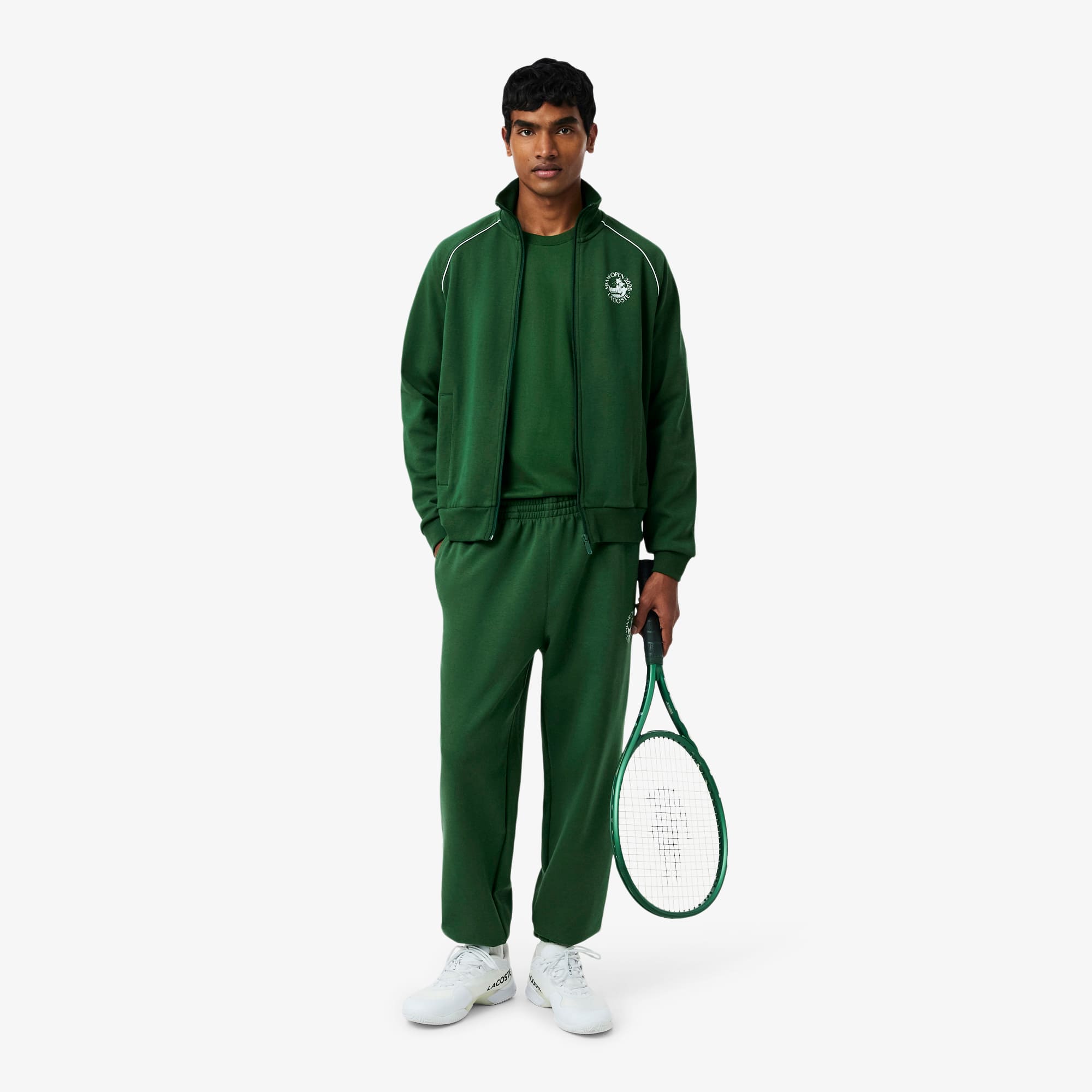 Miami Open Edition Zipped Sweatshirt - Pine green