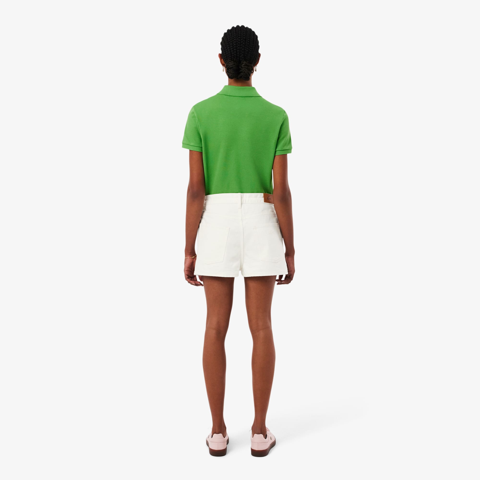 Cotton Denim Shorts - White