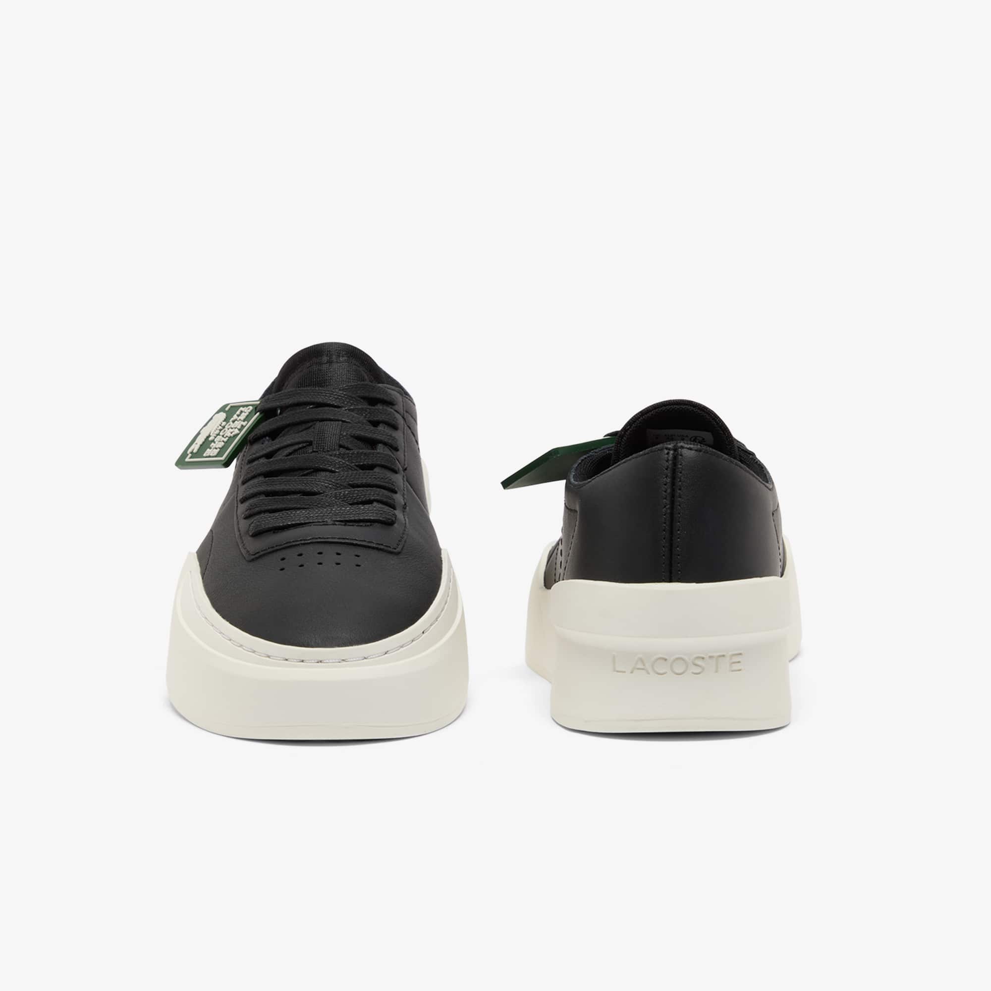 Men's Aura Club Leather Sneakers - BLACK/OFFWHITE