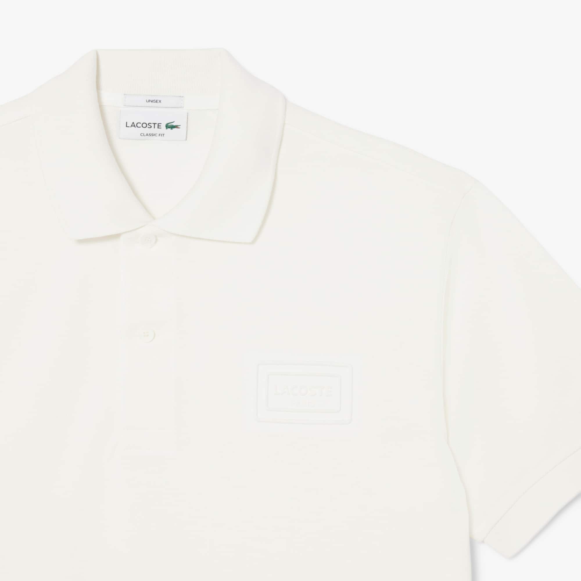 Classic Fit Embossed Branding Polo - White