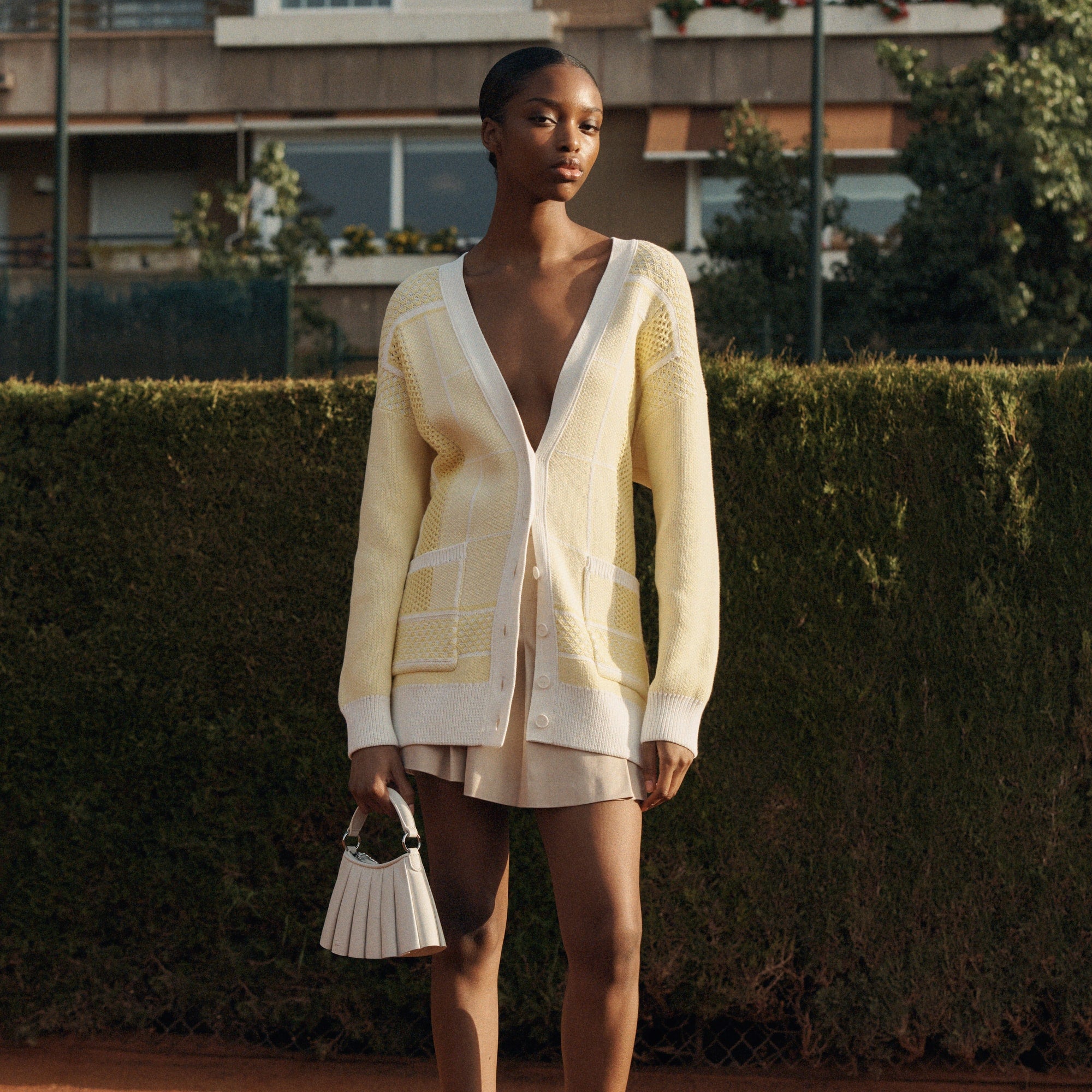 Mini Lenglen Leather Bag - CRISTALLINE