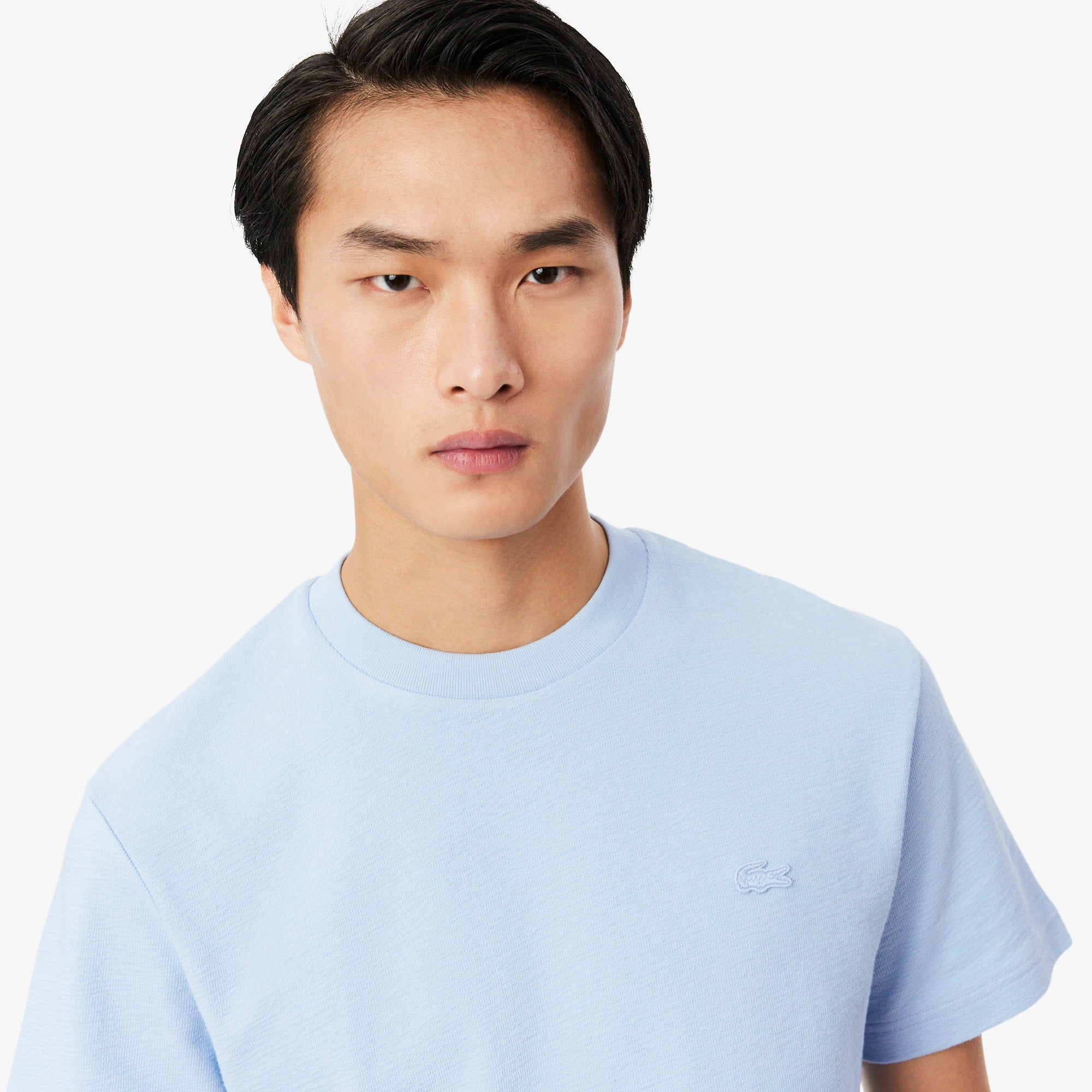Textured Jersey T-Shirt - Light Blue