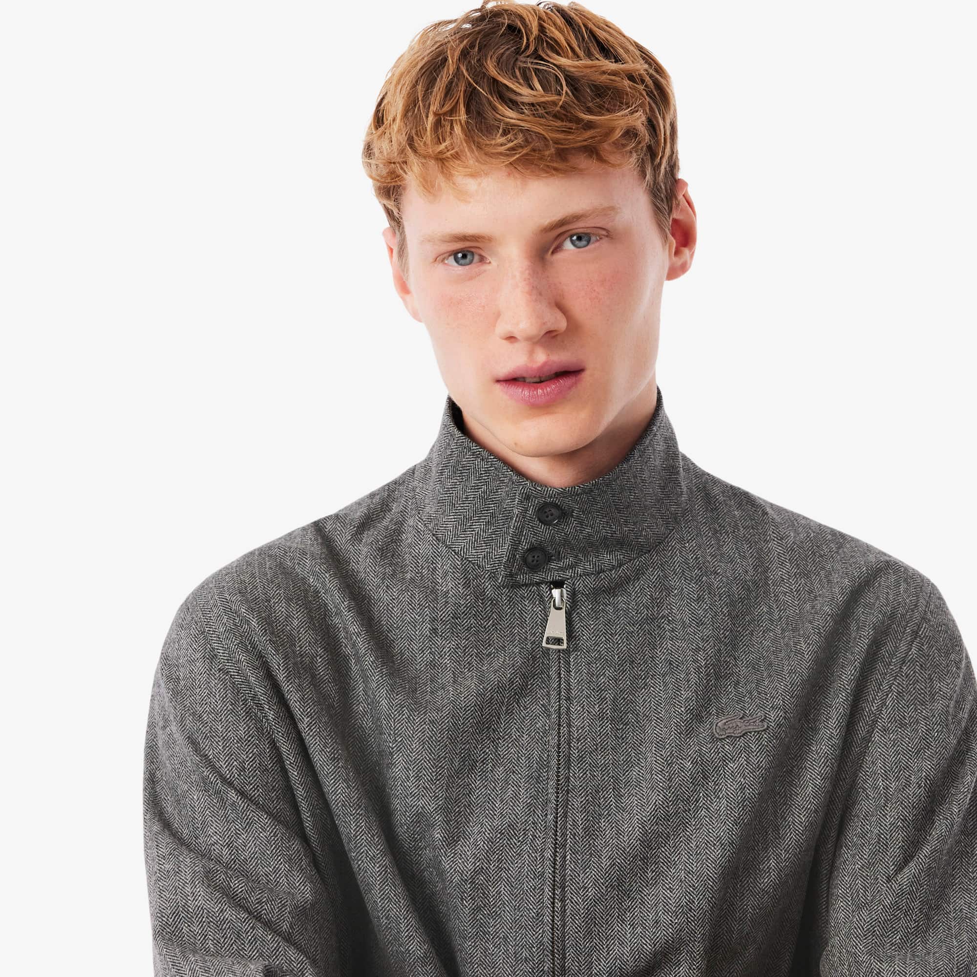 Men's Wool Harrington Jacket - Grey