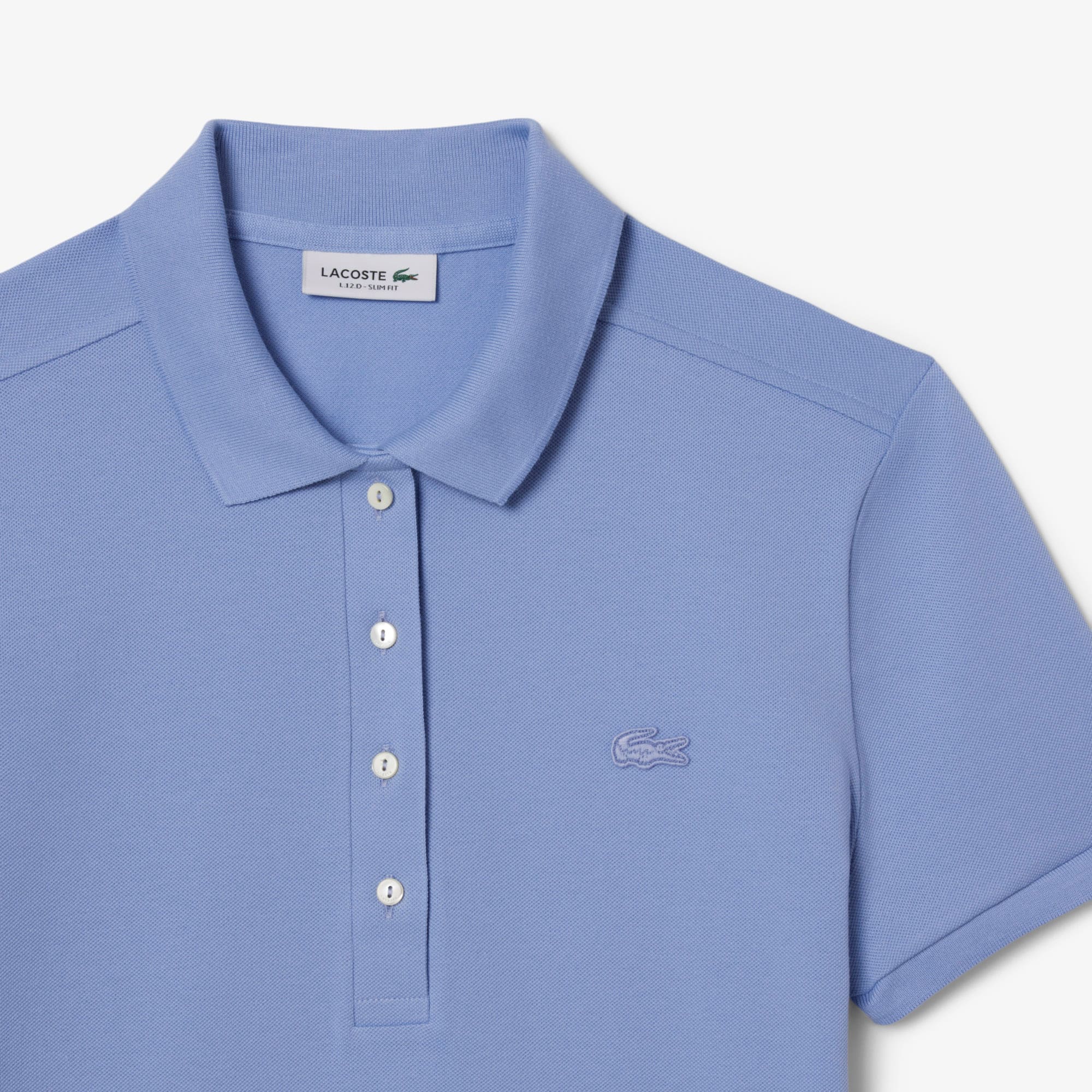 Women's L.12.D Slim Fit Stretch Mini Piqué Polo - Purple